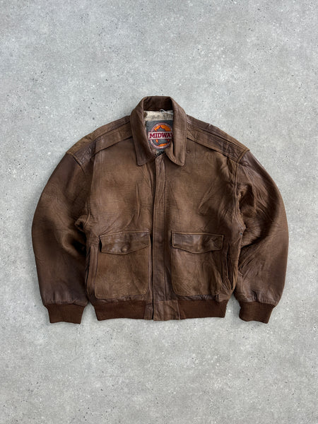 90s COMSTOCK 短丈 vintage leather bomber D7BCB2A4-6B88-4456-99A5-