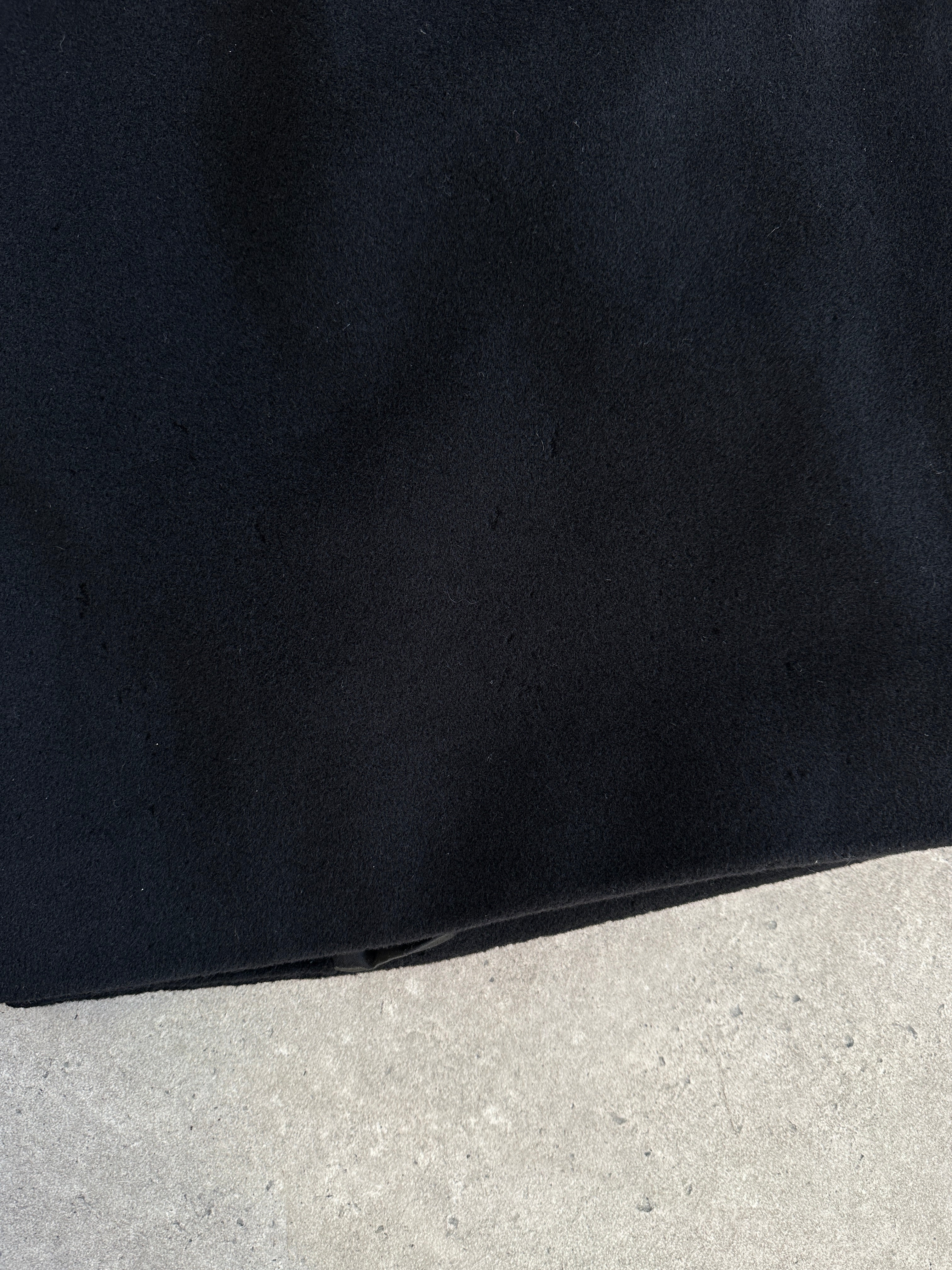 Vintage Italian 1990s wool and cashmere belted coat in XL, showcasing classic design and rich texture.
