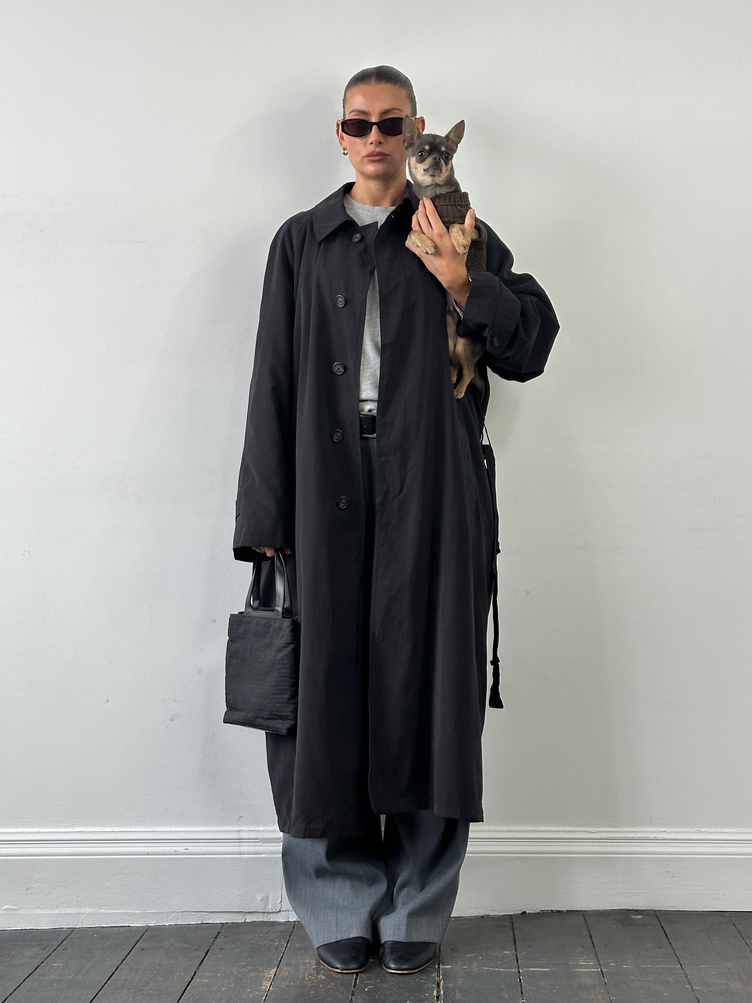 Ralph Lauren Chaps belted trench coat in XXL with classic design, button details, and a tailored fit for stylish outerwear.