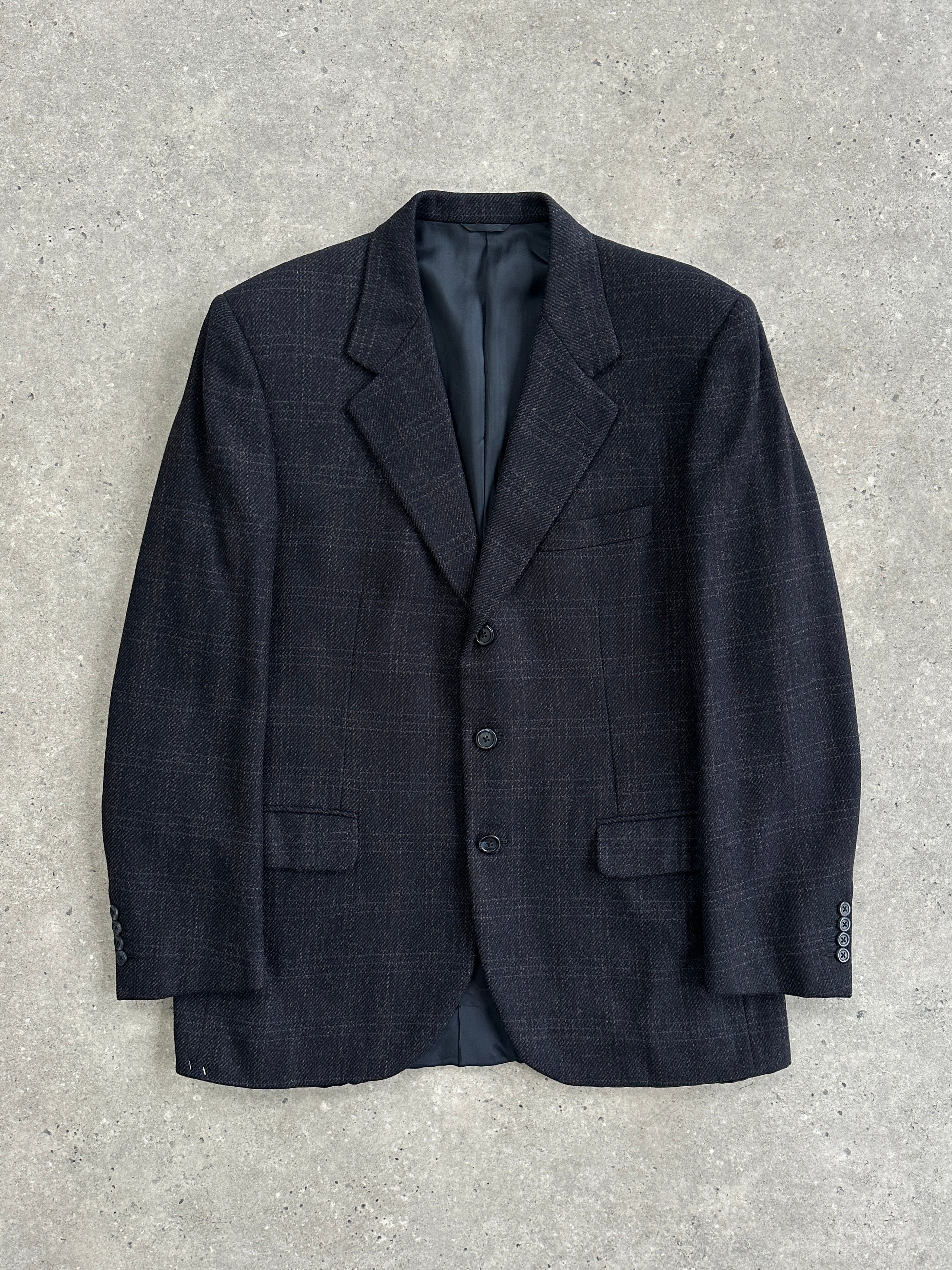 Burberry 90s Pure Brushed Wool Check Single Breasted Blazer - 42R/L - SYLK