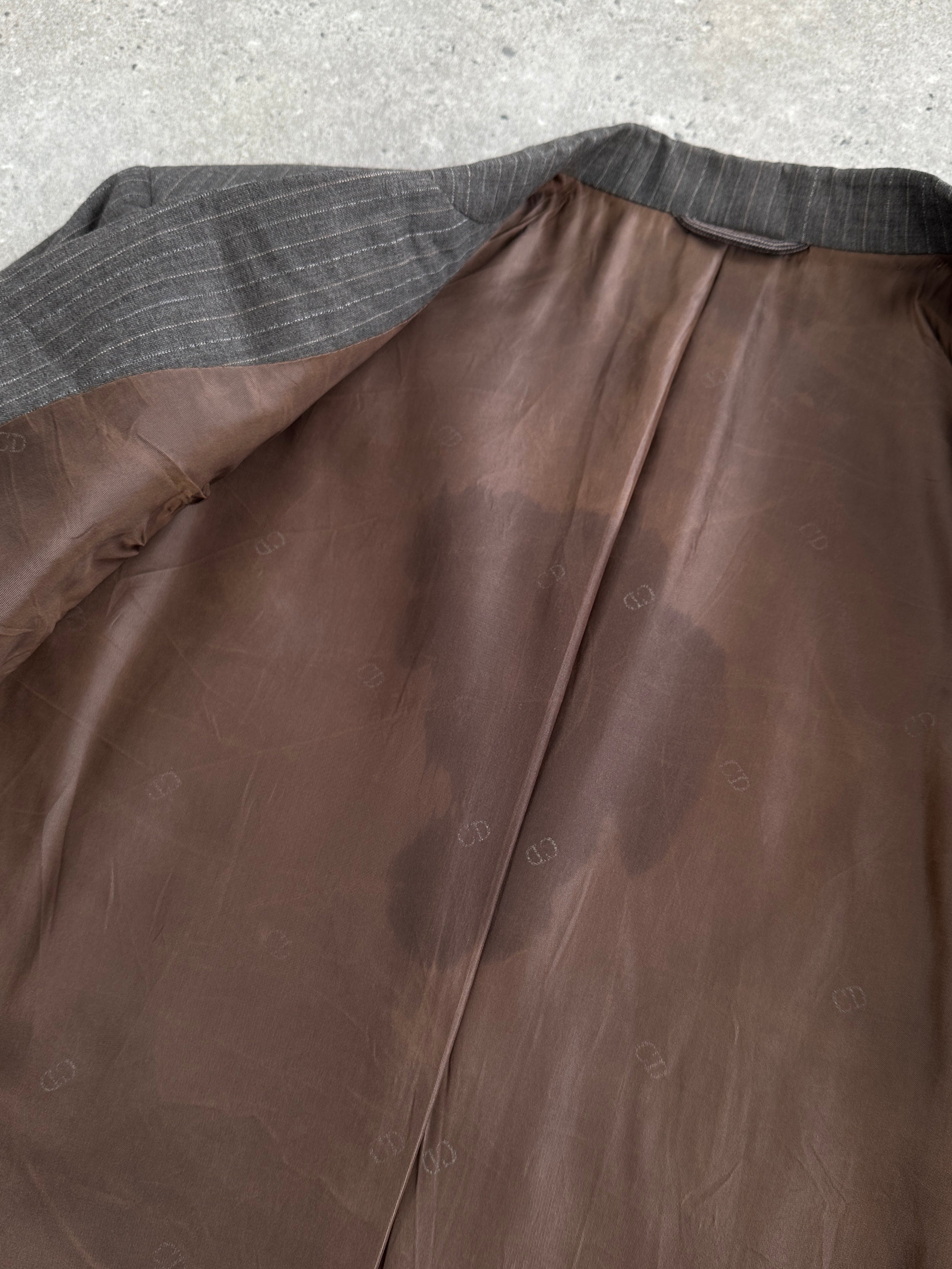 Christian Dior Monsieur 80s Stripe Single Breasted Blazer
