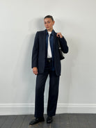 Vintage 1990s Pinstripe Pure Wool Suit - 38R/W28 - SYLK