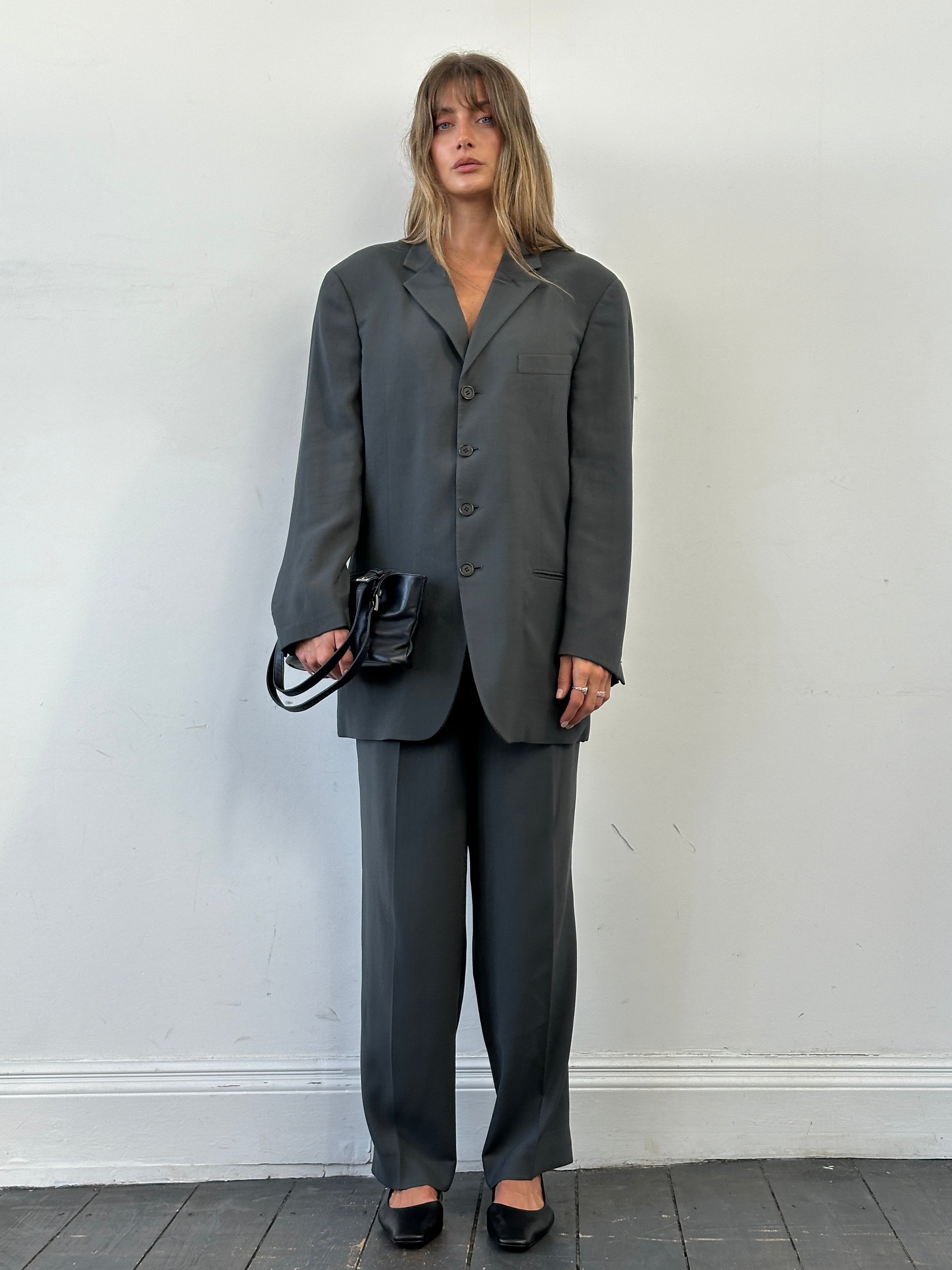 Giorgio Armani Le Collezioni Wool Relaxed Single Breasted Suit