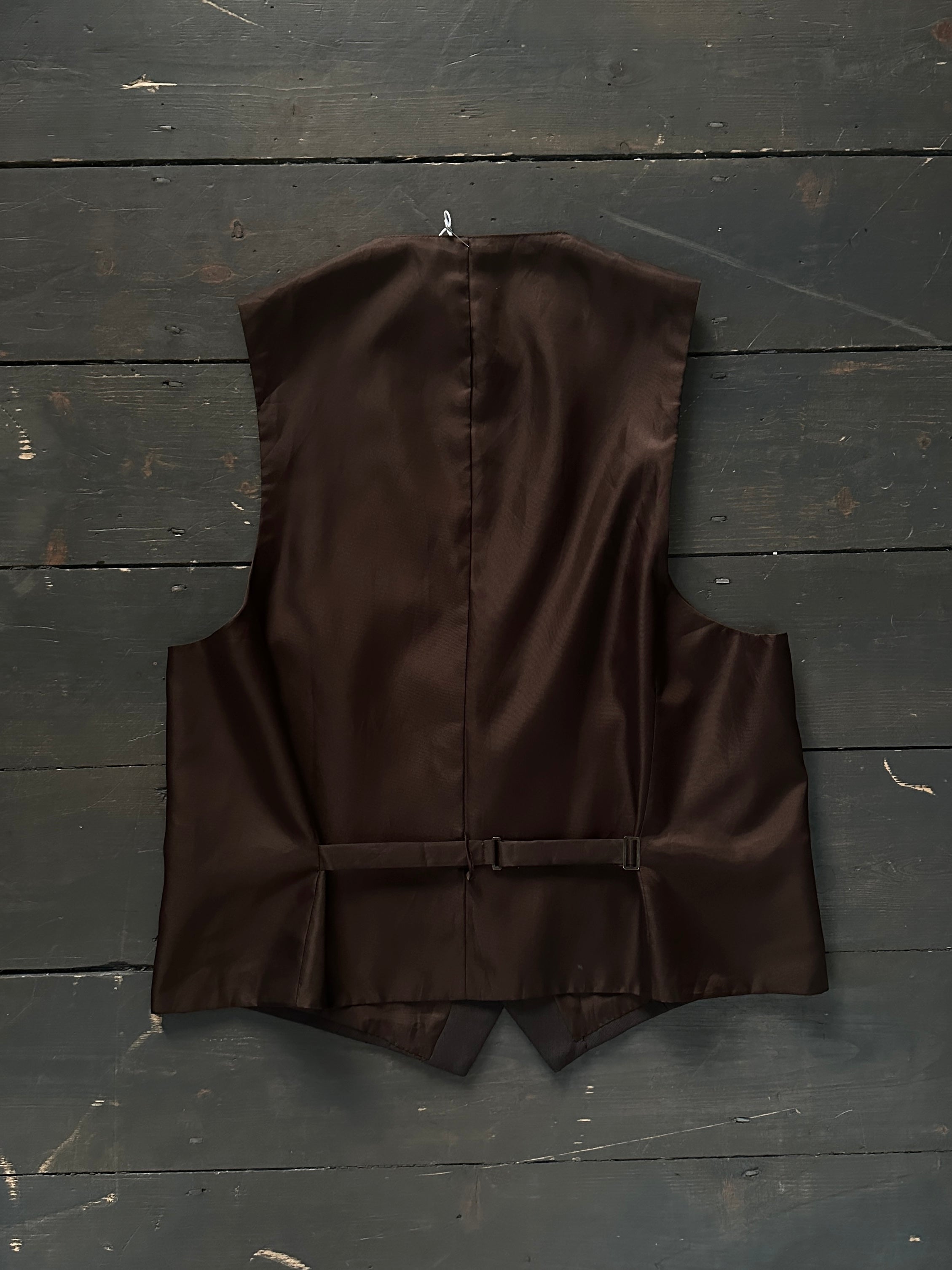 Vintage Pure Wool Tailored Waistcoat - L - SYLK