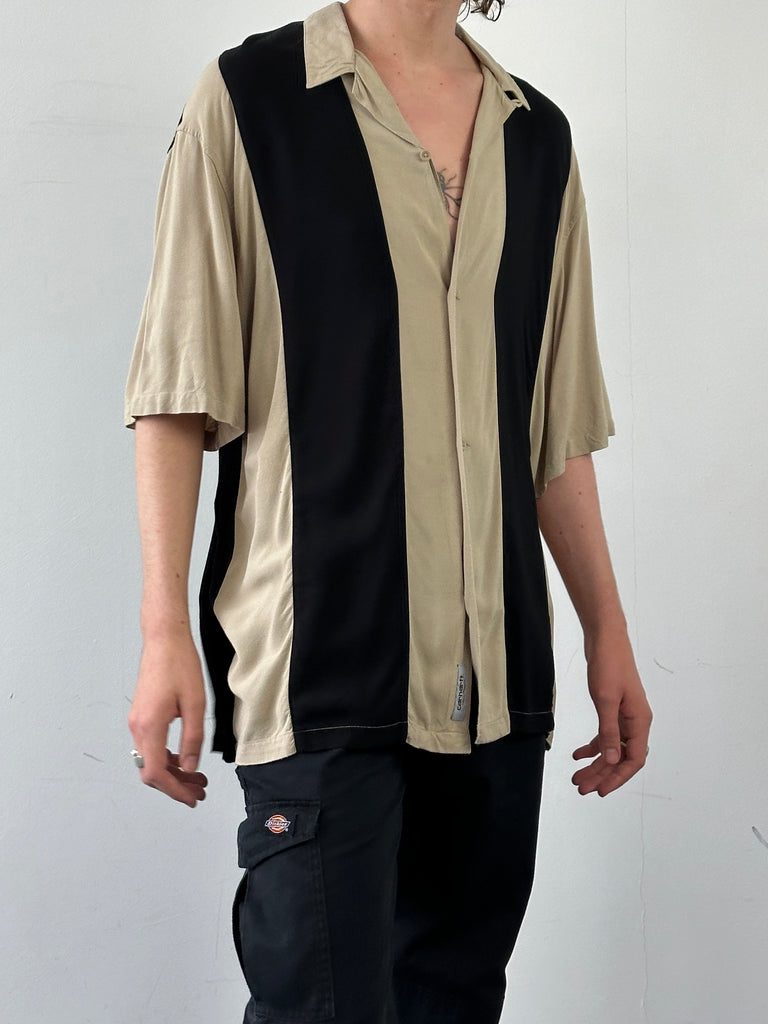 Carhartt Stripe Cuban Collar Shirt - XL - SYLK