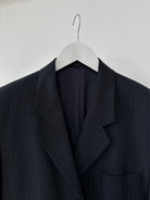 Vintage Pinstripe Wool Single Breasted Blazer - 44S/XL - SYLK