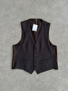 Vintage Pure Wool Tailored Waistcoat - L - SYLK