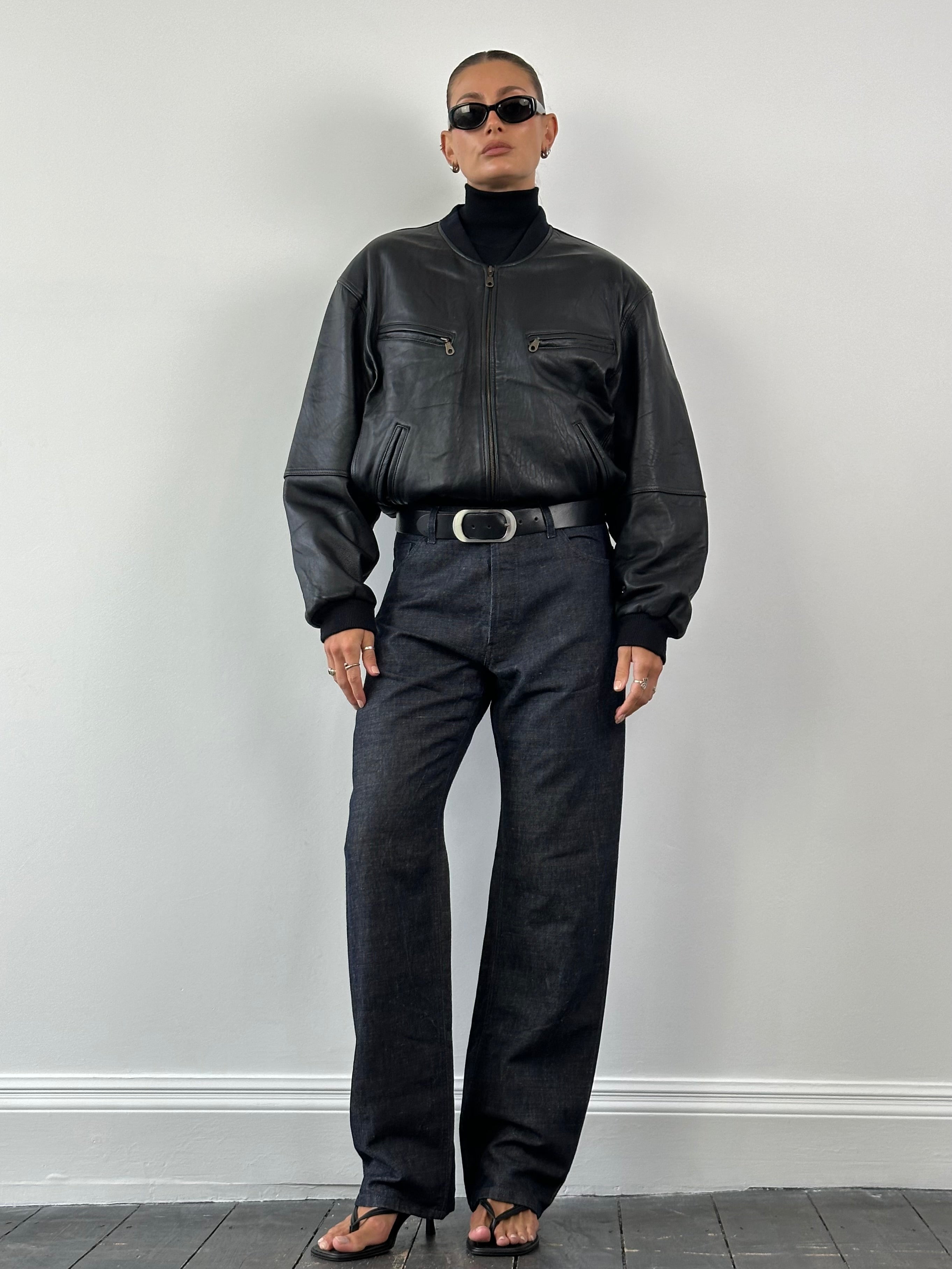 Richmond Italian high waisted wide leg denim jeans in W31, showing the full length with classic blue denim and wide leg silhouette.