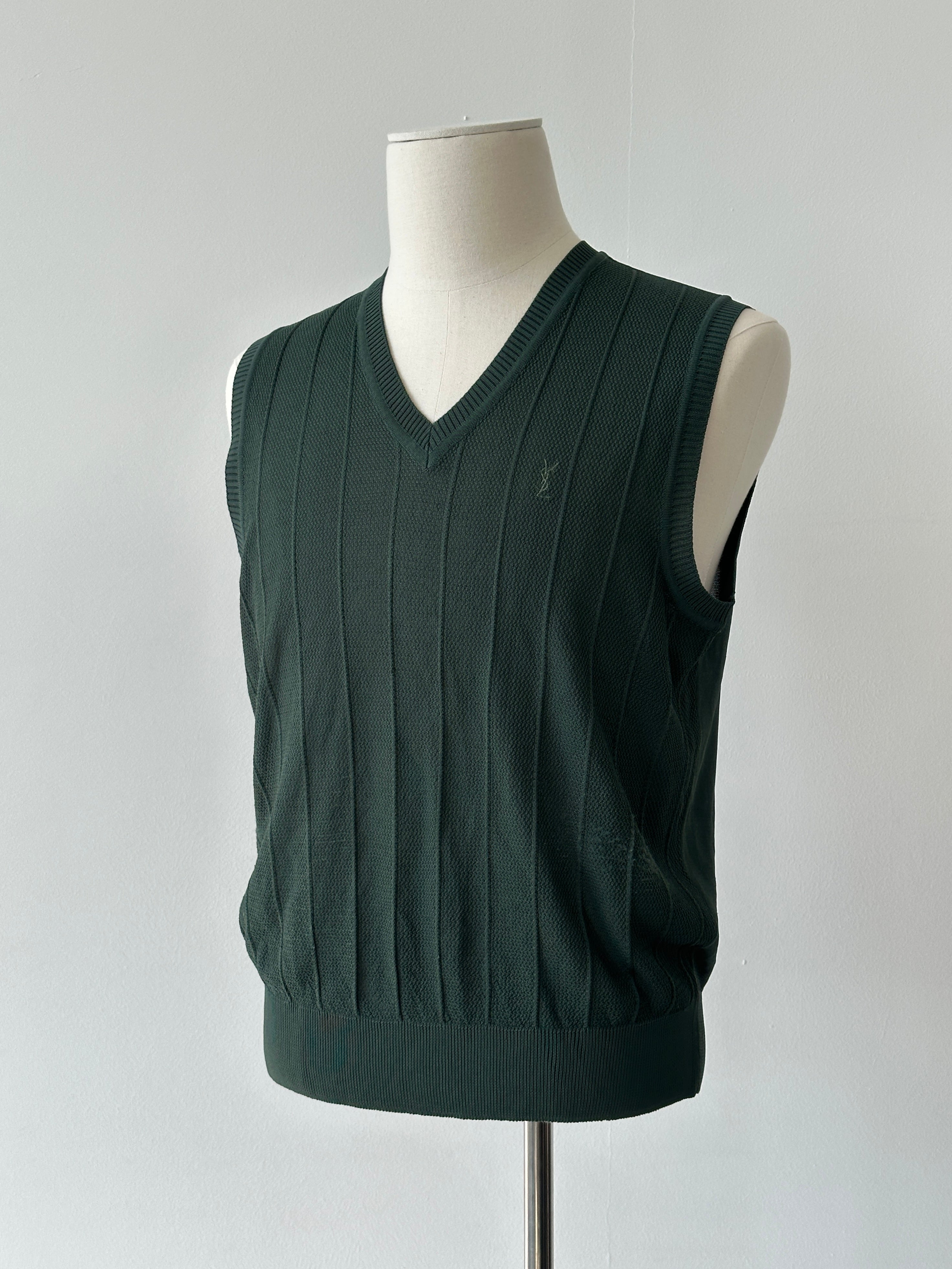 Yves Saint Laurent 2000s Sleeveless V Neck Jumper - S