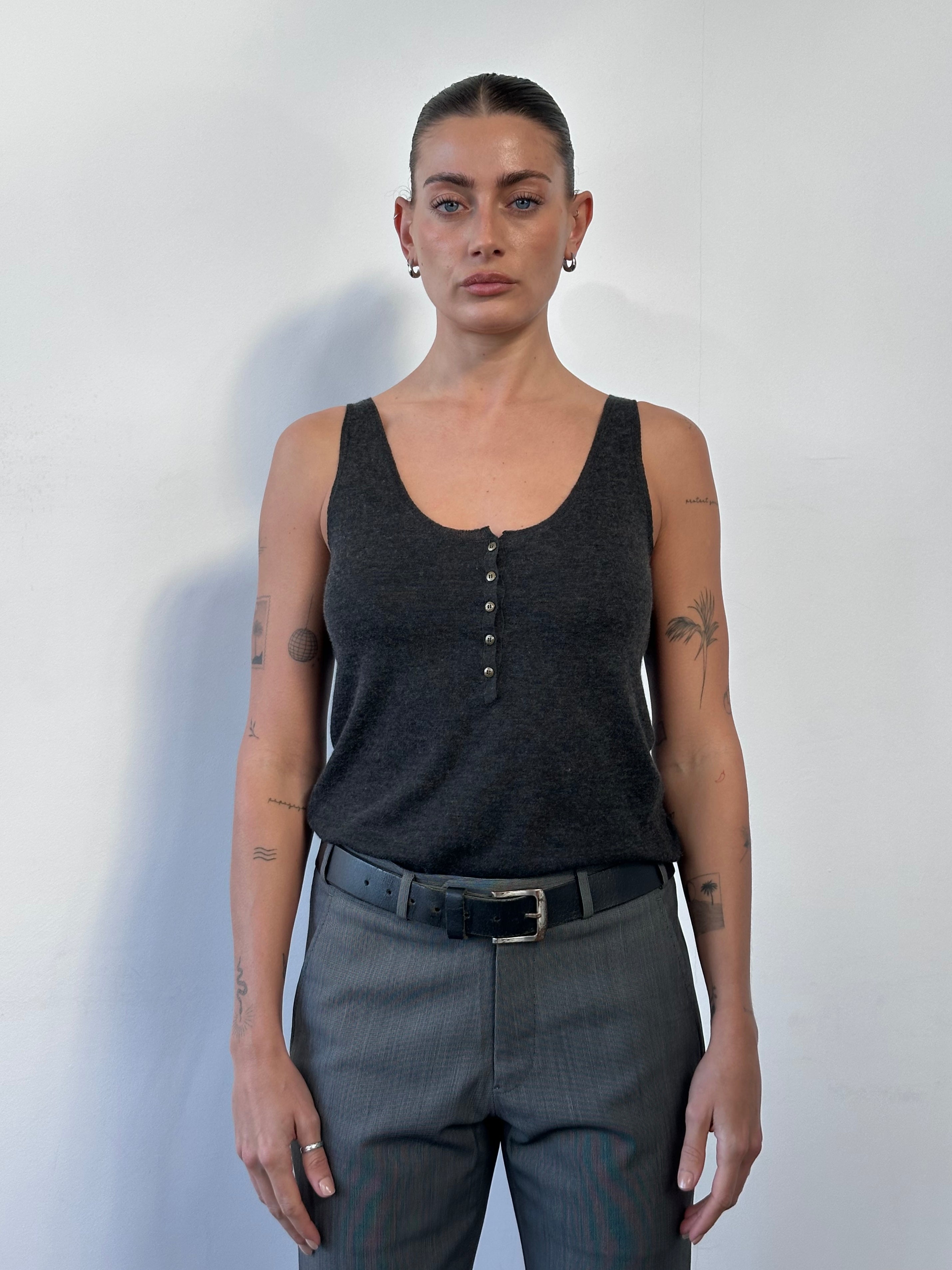 Louis Vuitton Cashmere Silk Sleeveless Vest Top - M - SYLK