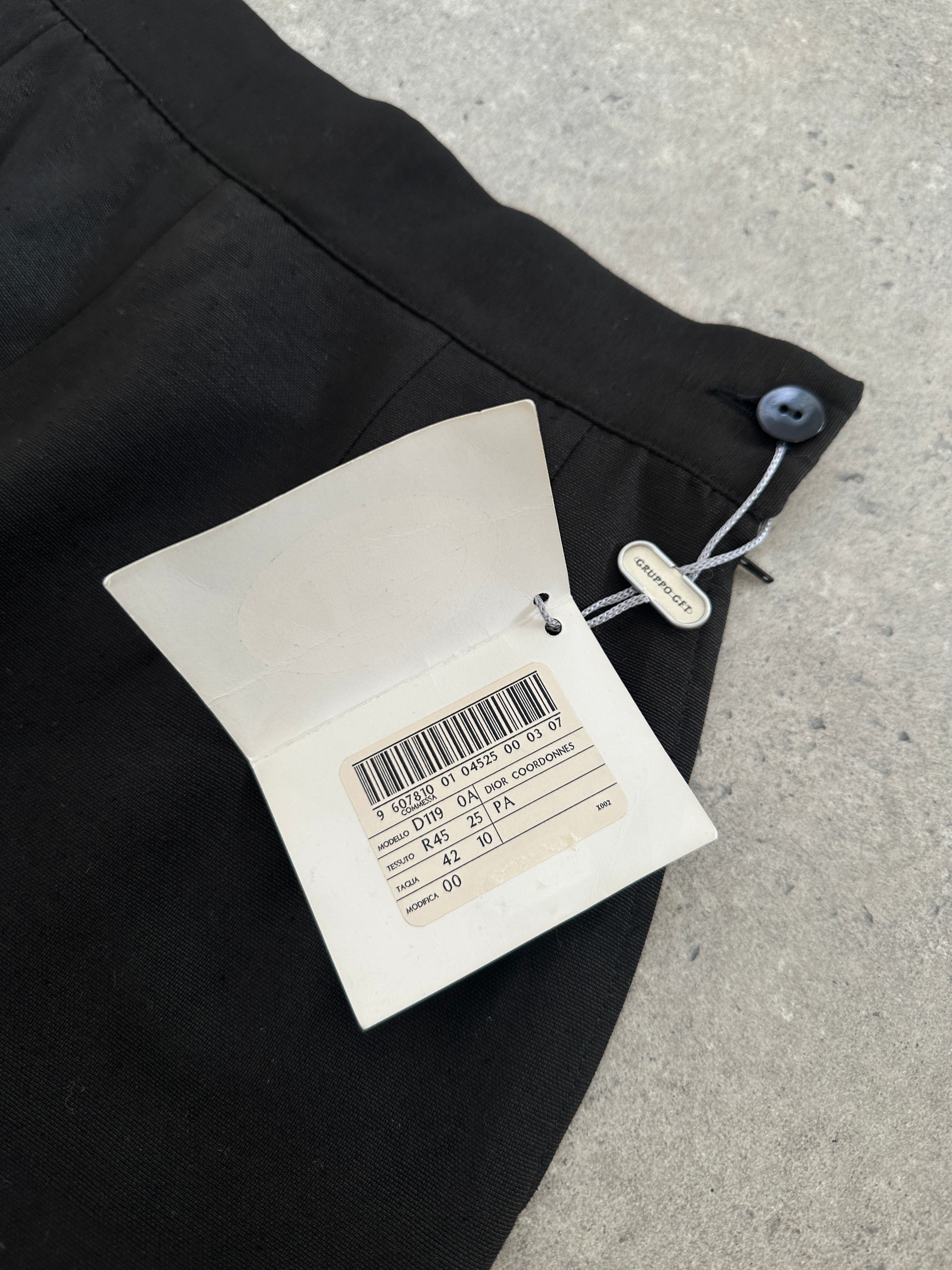 Christian Dior 1990s silk tapered leg trousers in W24, featuring elegant design and classic Dior style.