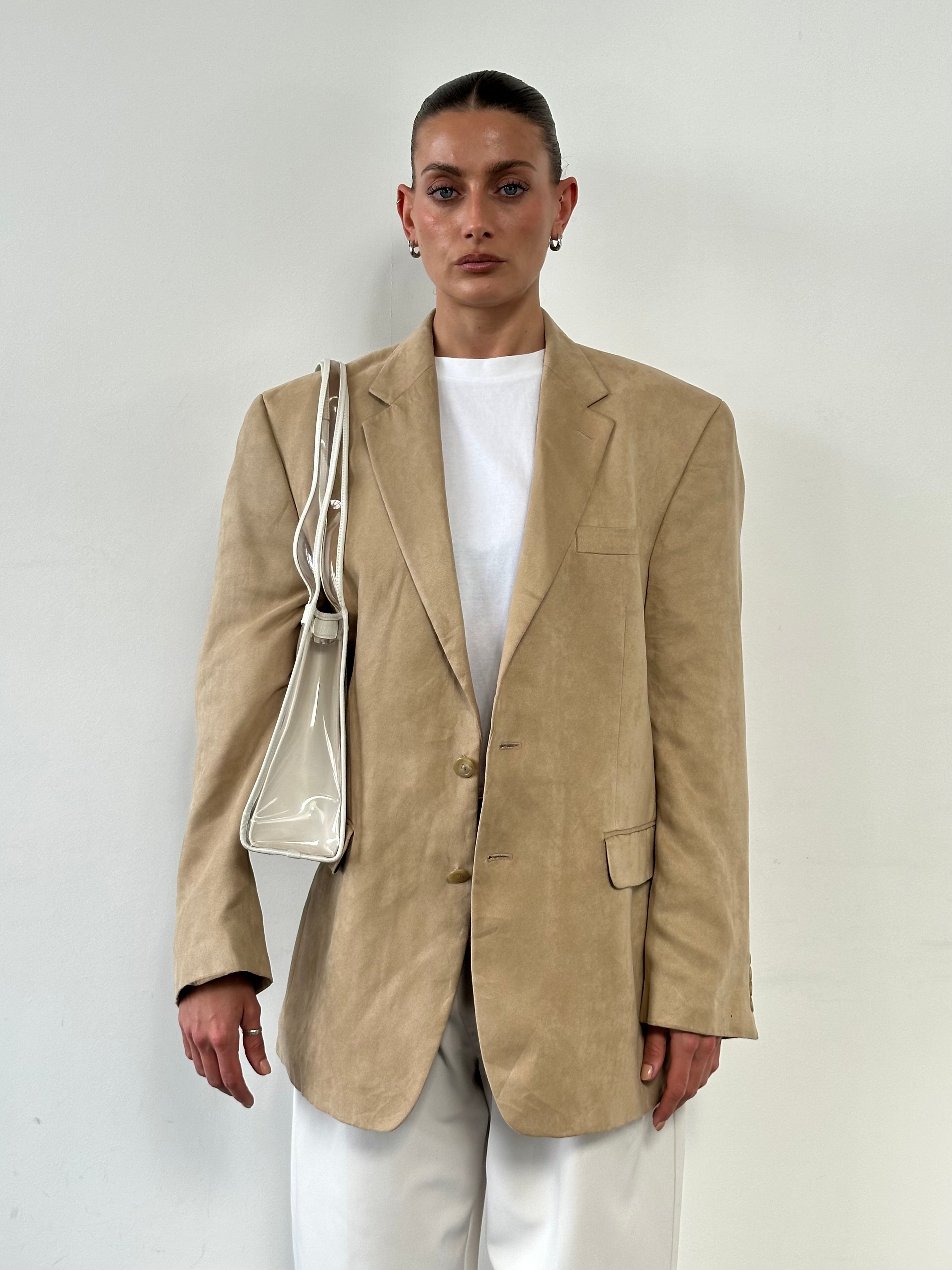 Ralph Lauren Faux Suede Single Breasted Blazer - 42R/XL - SYLK