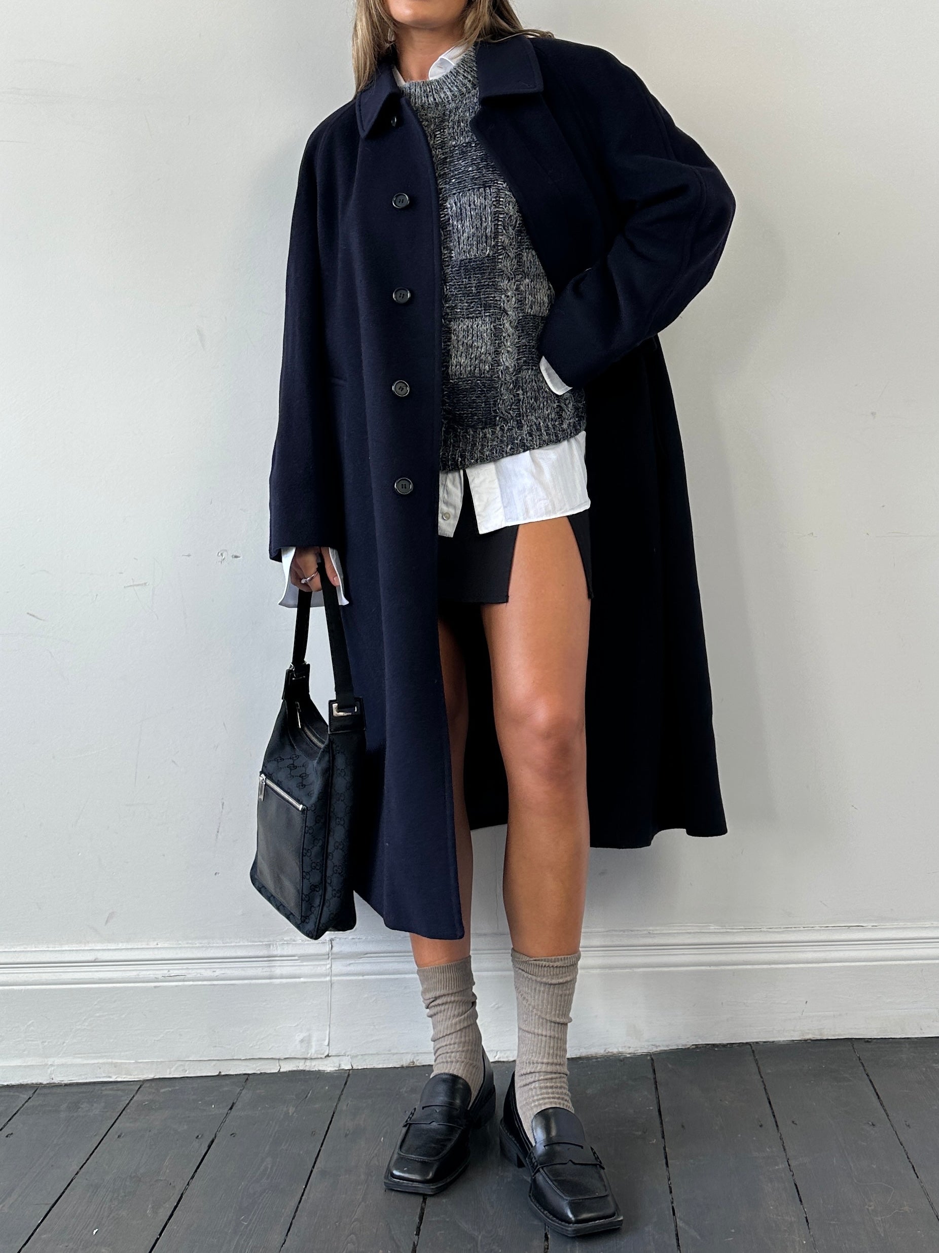 Burberry Wool Single Breasted Concealed Placket Coat - XL - SYLK