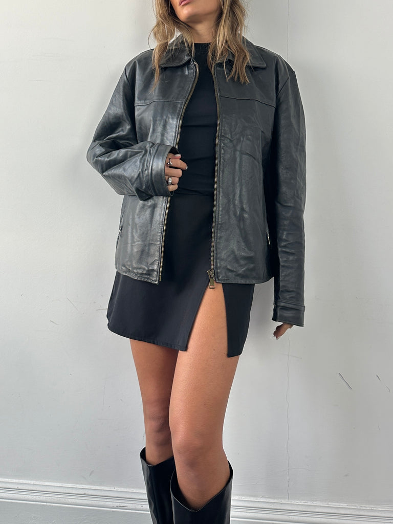 Vintage Leather Jacket - L - SYLK
