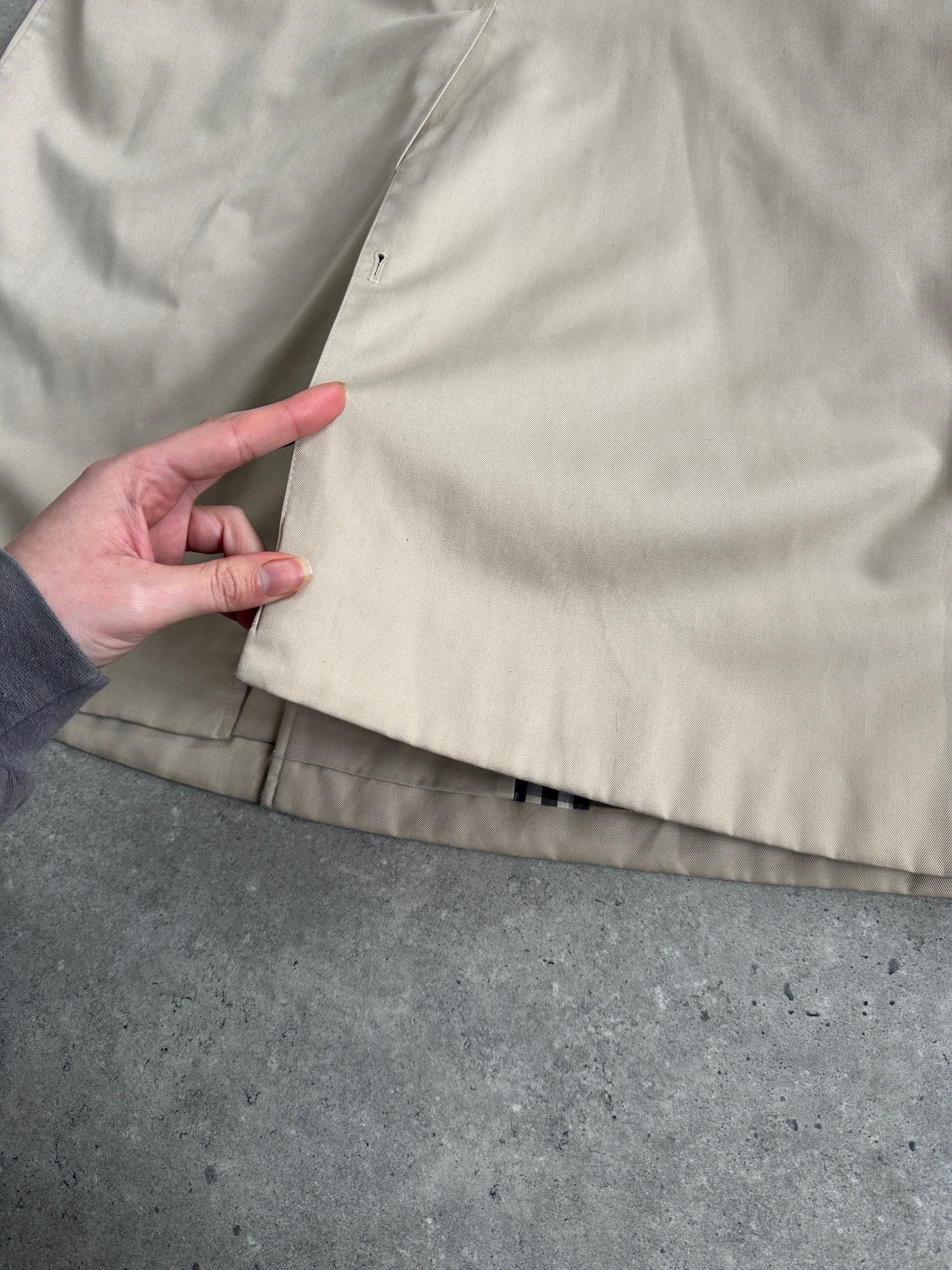 Burberrys 80s Cotton Trench Coat - XL - SYLK