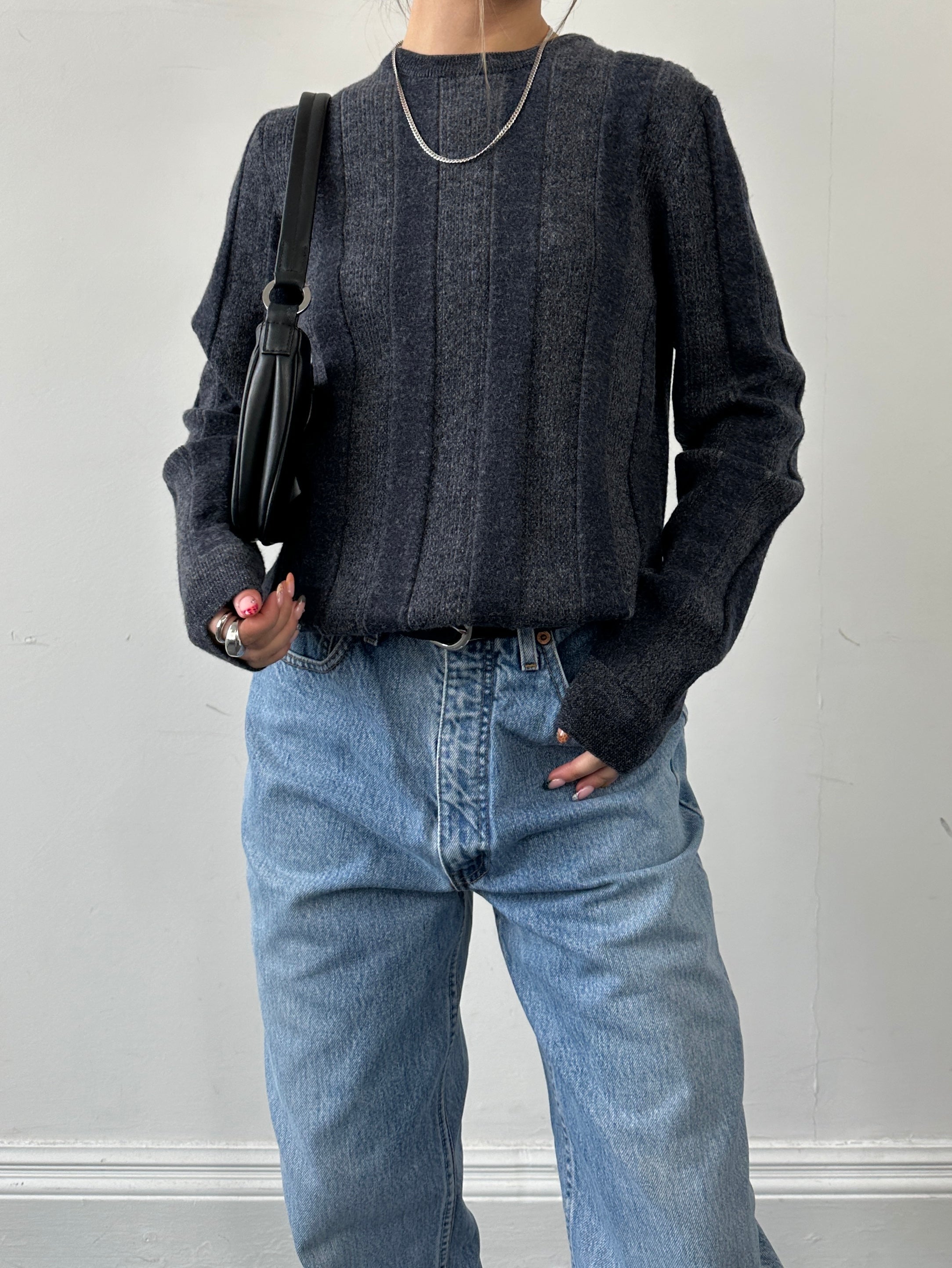 Armani Virgin Wool Stripe Jumper - S - SYLK