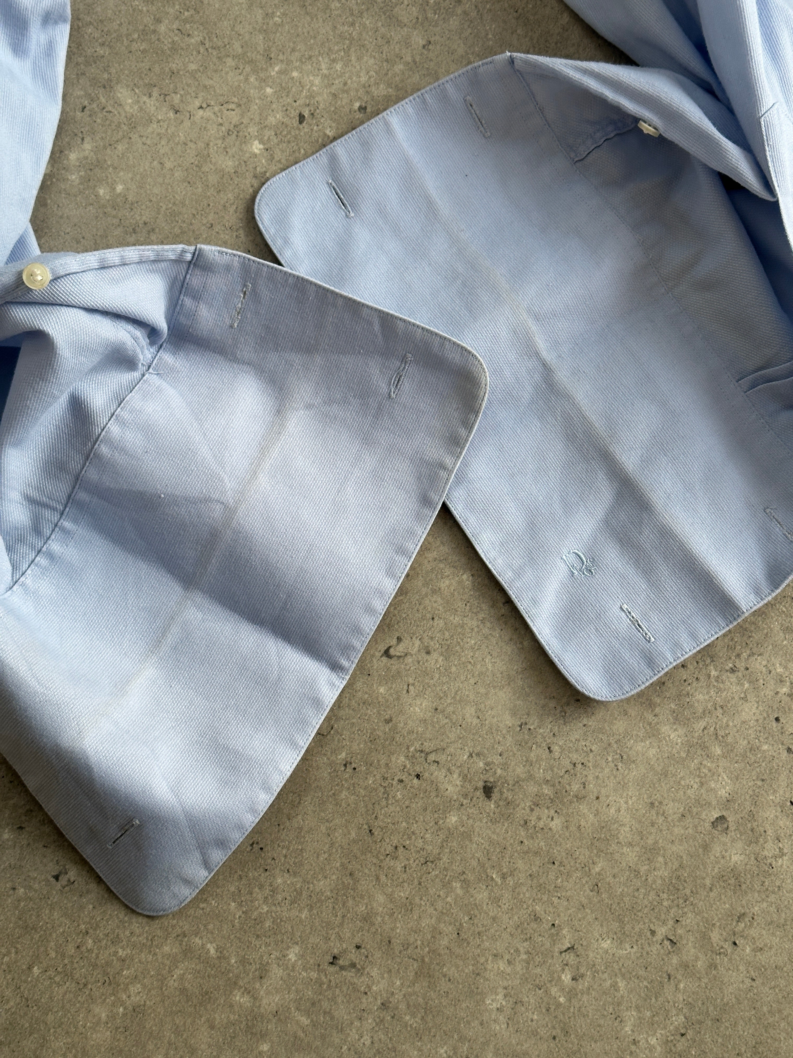 Christian Dior Monsieur 1980s cotton tuxedo dress shirt, long-sleeve with classic collar and button front, size M.
