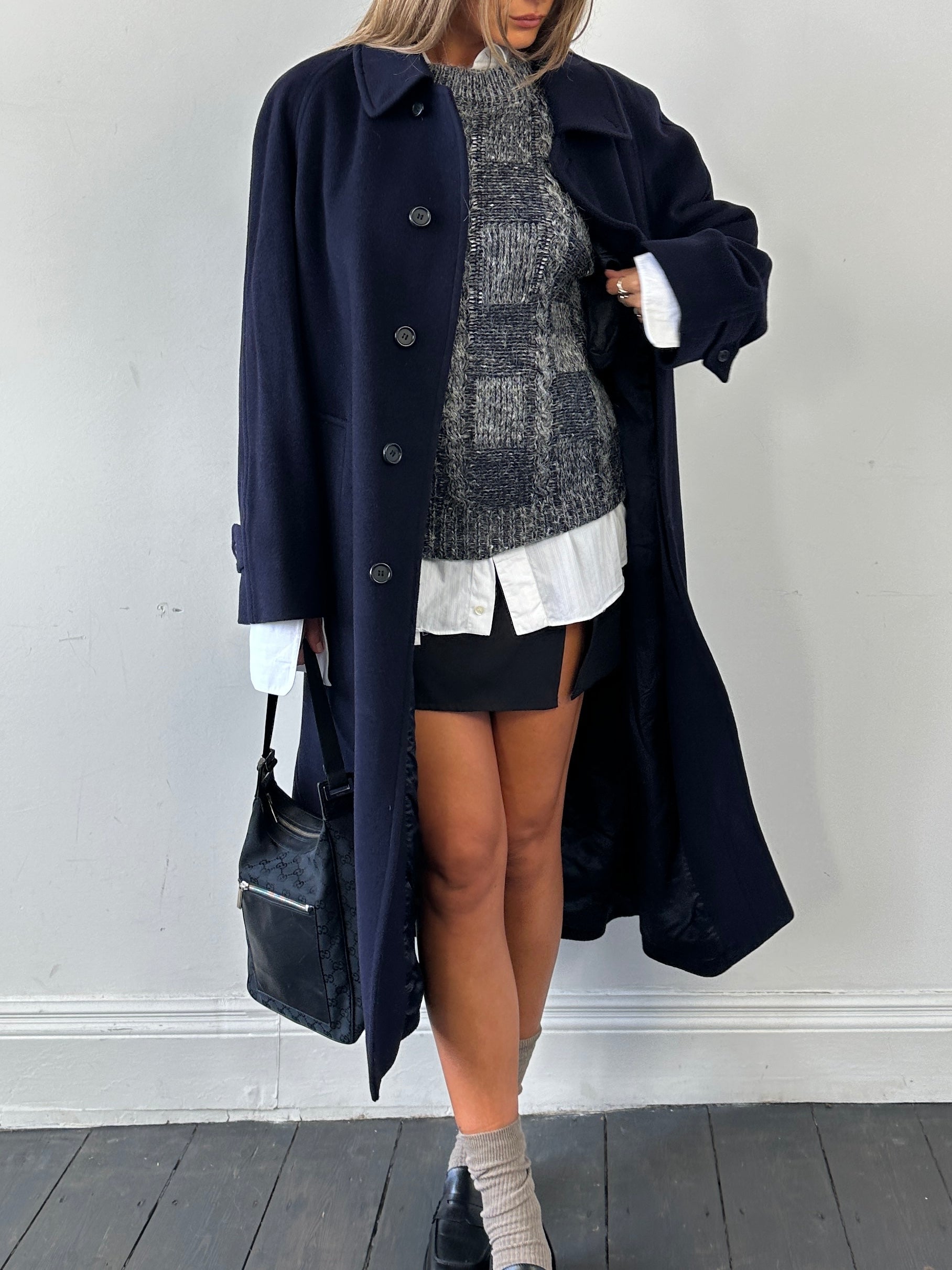 Burberry Wool Single Breasted Concealed Placket Coat - XL - SYLK