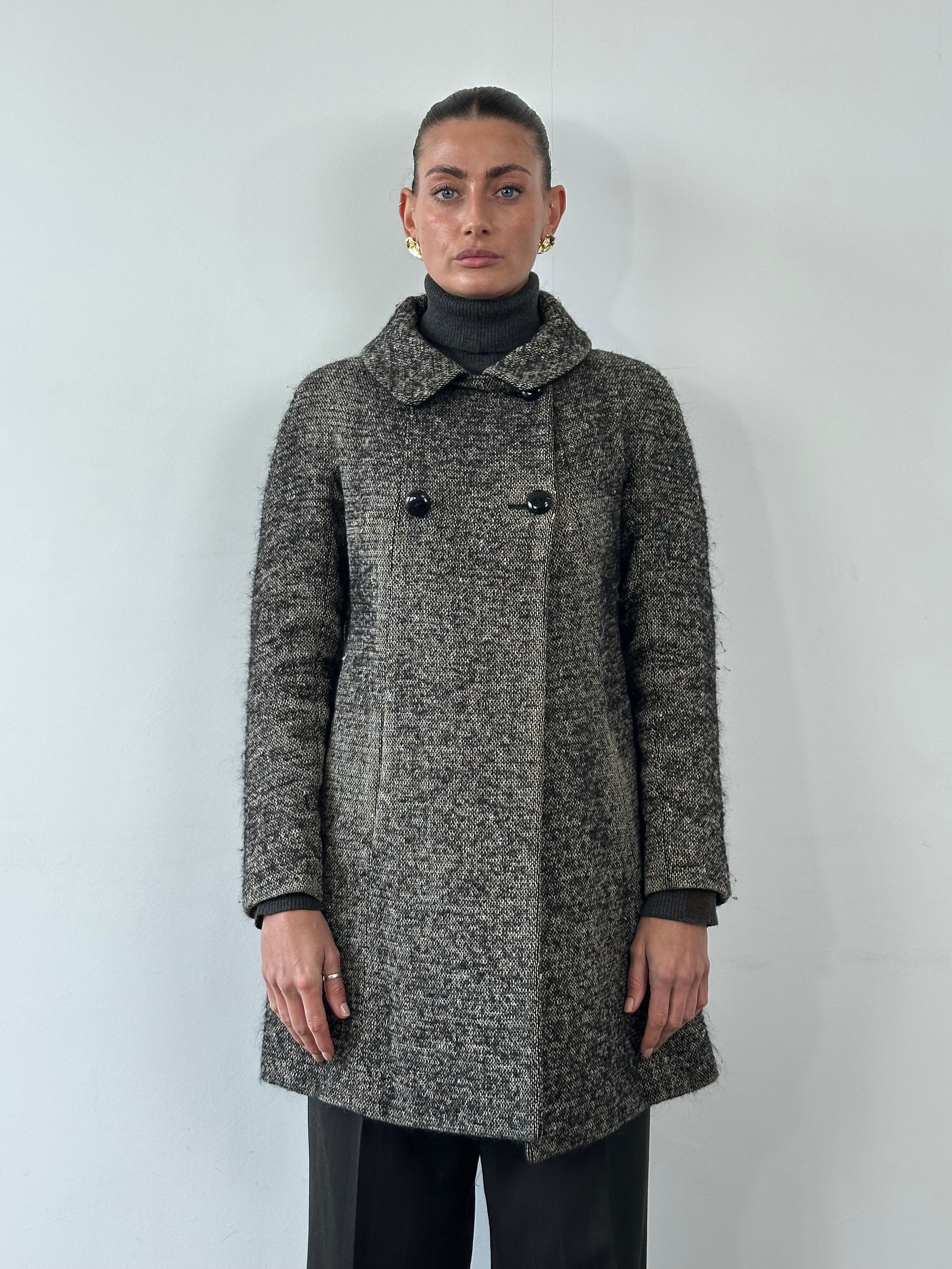 Max Mara Studio Wool Woven Coat - S - SYLK