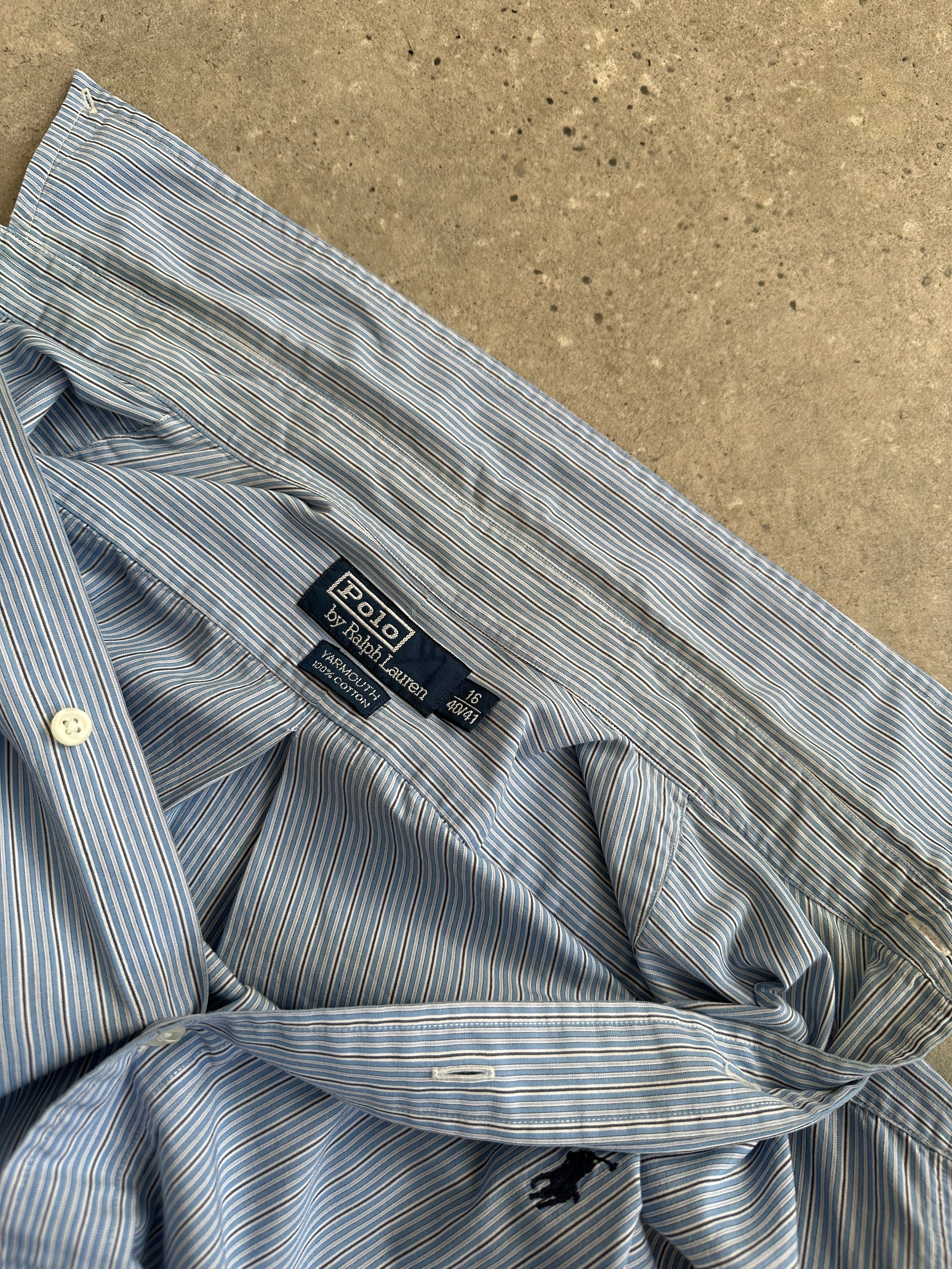 Ralph Lauren Stripe Pure Cotton Logo Shirt - XL - SYLK