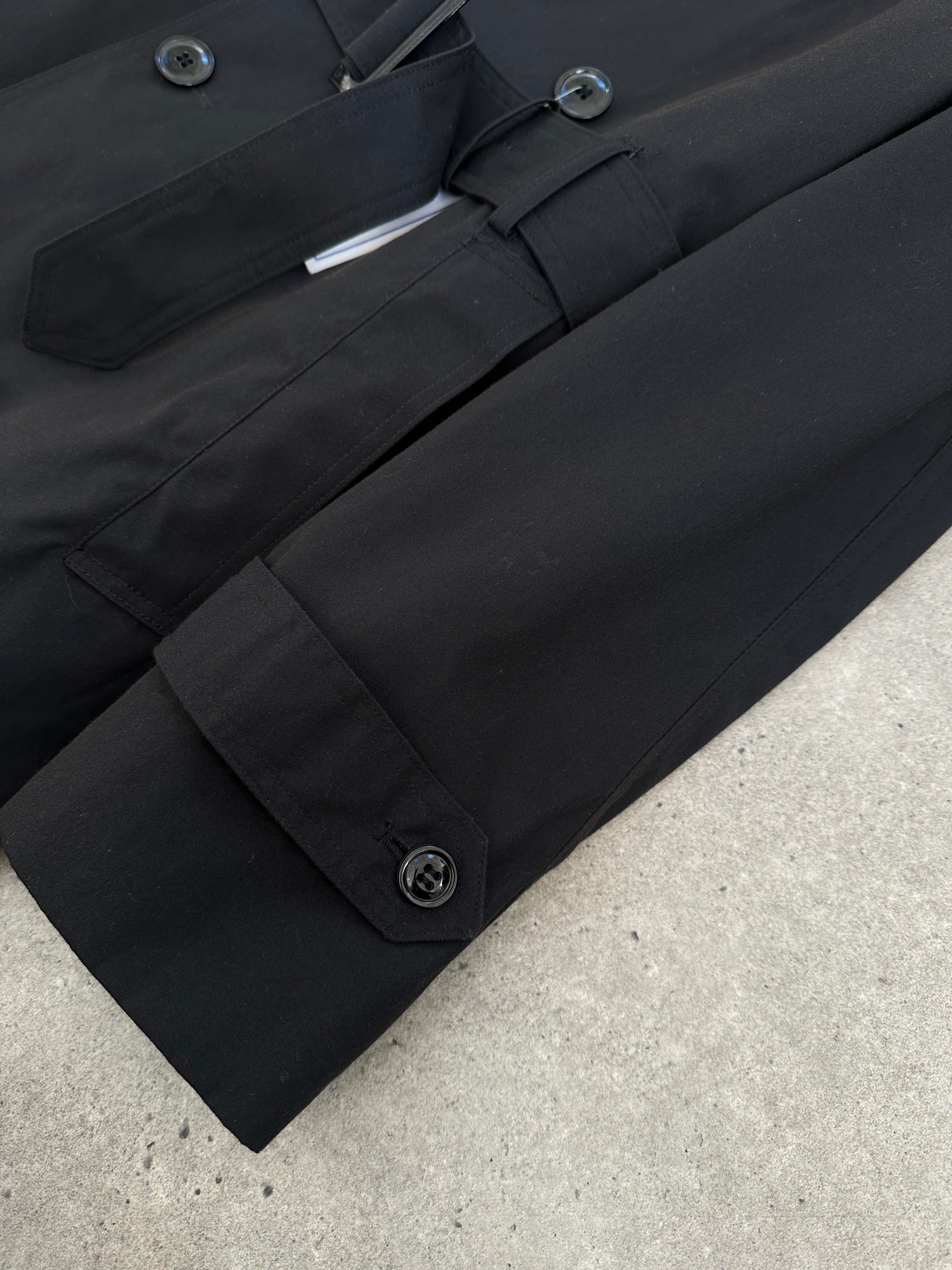 American Vintage Cotton Double Breasted Belted Trench Coat - XL - SYLK