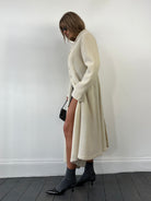 Comme des Garçons 90s Unlined Waterfall Pure Wool Coat - M - SYLK