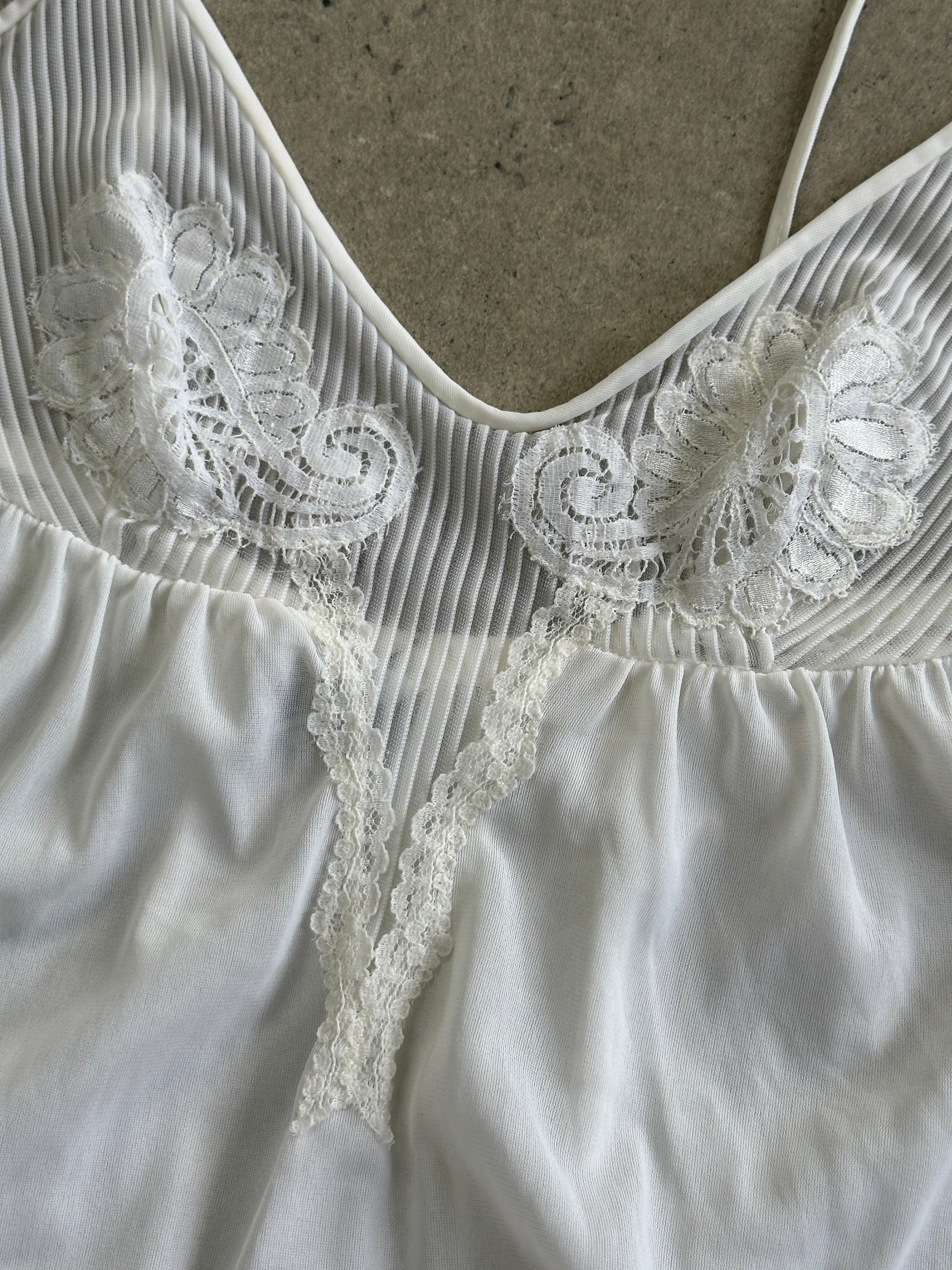 Vintage sheer maxi slip dress in size S/M, flowing lightweight fabric with elegant vintage style and delicate design.