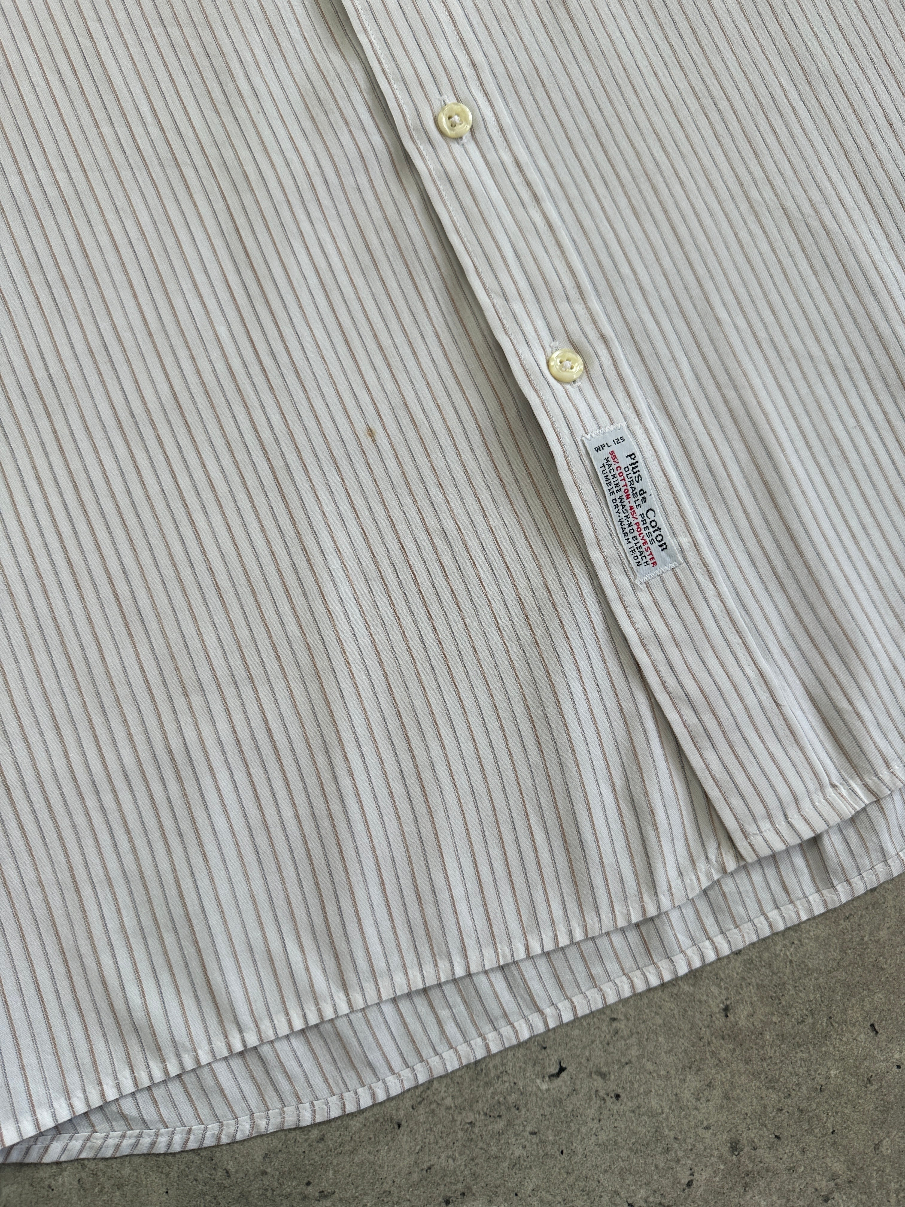 Christian Dior stripe cotton logo shirt in medium/large size, featuring classic Dior branding and stylish striped design.