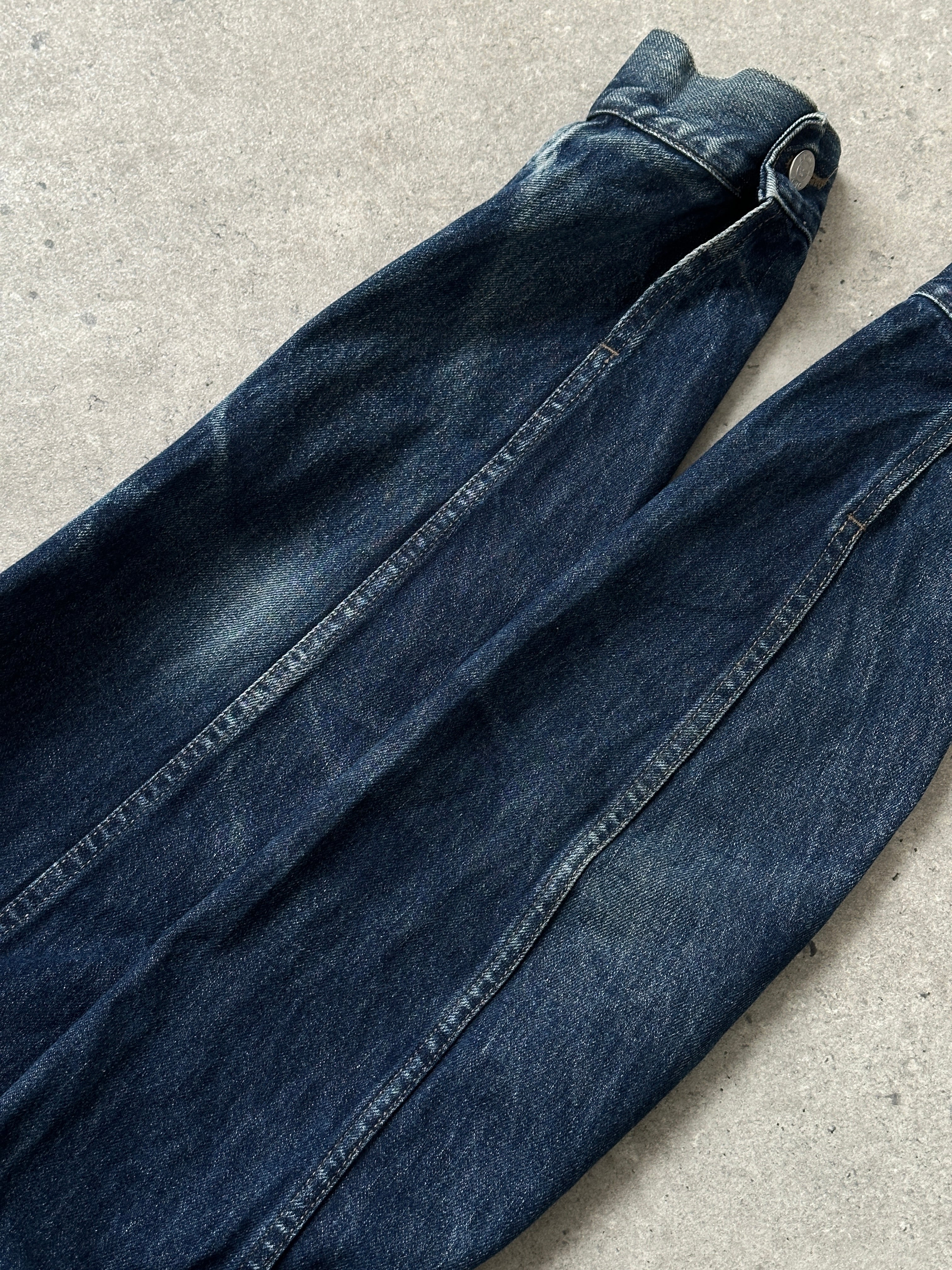 Armani Jeans 1900s mid wash denim jacket, men's size L, stylish casual outerwear with classic denim design.