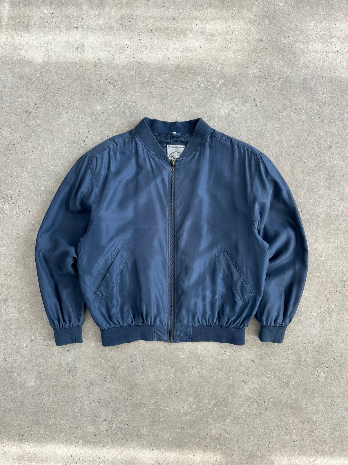 Vintage 90s Pure Silk Bomber Jacket - L | SYLK