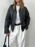 Vintage Leather Bomber Jacket - M/L - SYLK