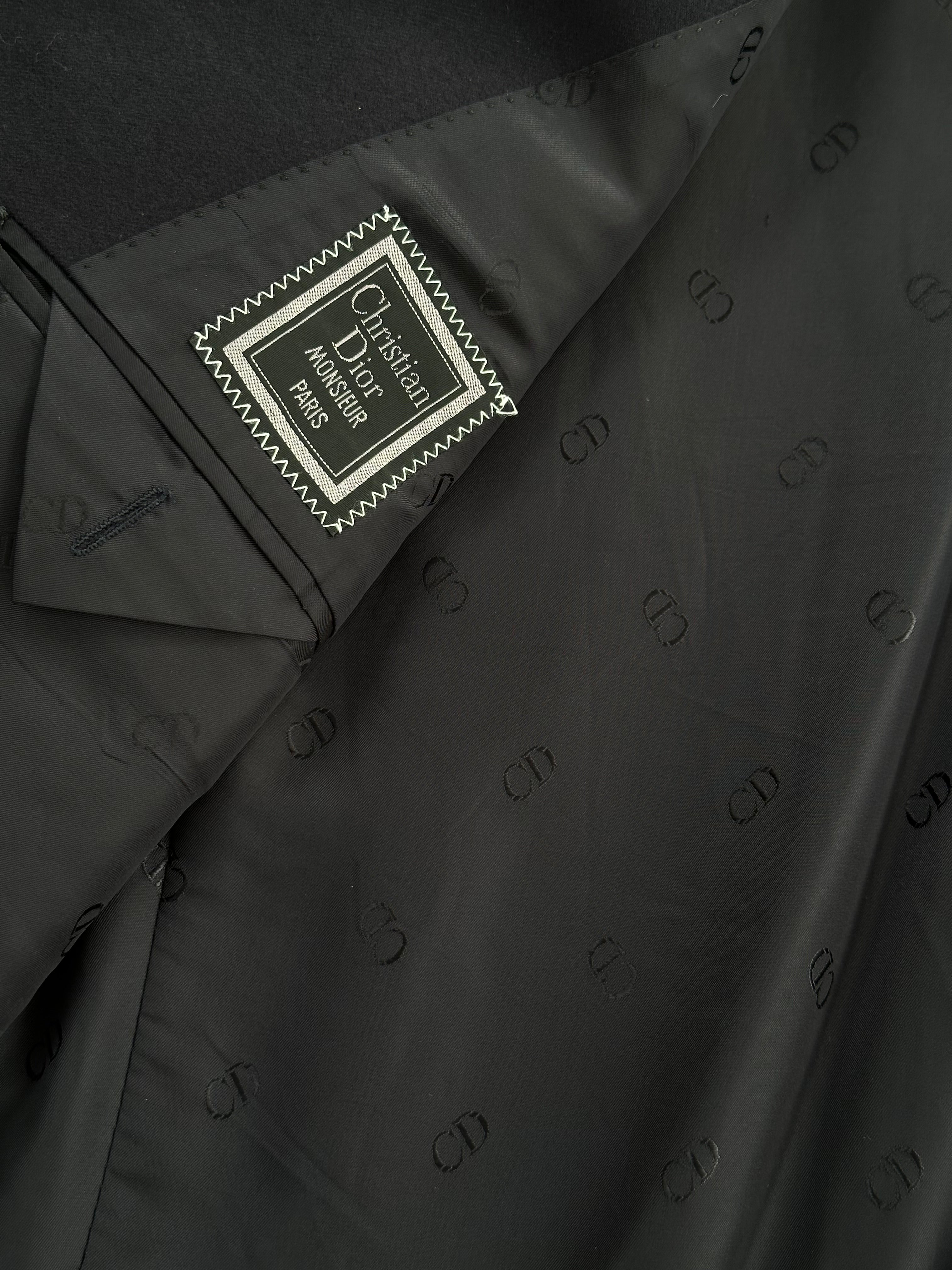 Christian Dior pure brushed wool blazer in XXL with bespoke hardware, tailored fit, and classic design.