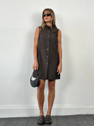 Max Mara Pure Cotton Sleeveless A-Line Shirt Dress - S - SYLK