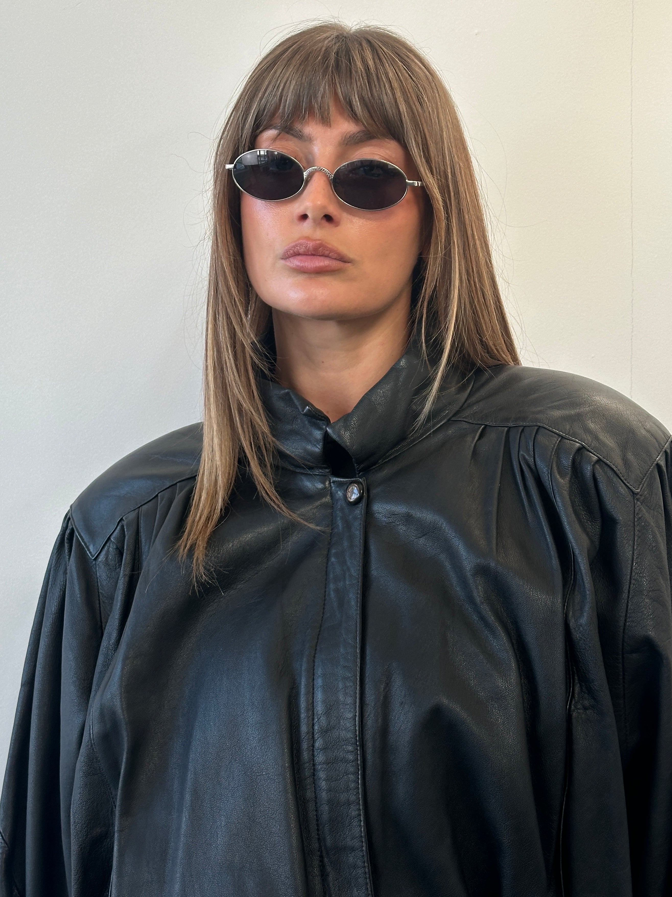 Vintage 1980s Leather Bomber Jacket - S/M - SYLK