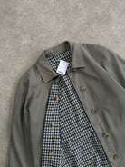 Vintage Reversible Check Belted Trench Coat - M/L - SYLK