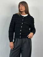 Vintage 1990s Pure Wool Knitted Cardigan - SYLK