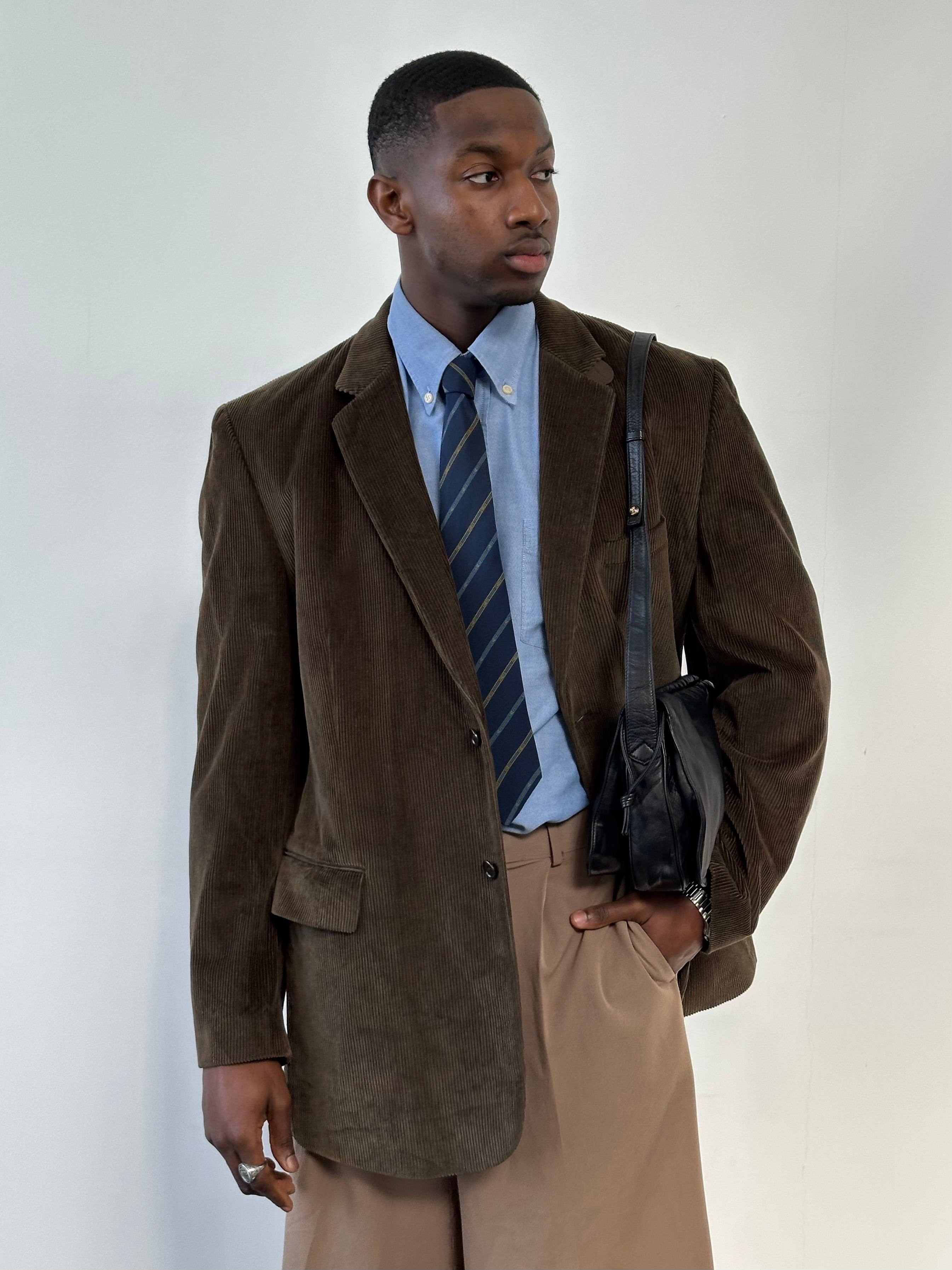 Vintage 2000s Corduroy Single Breasted Blazer - XL