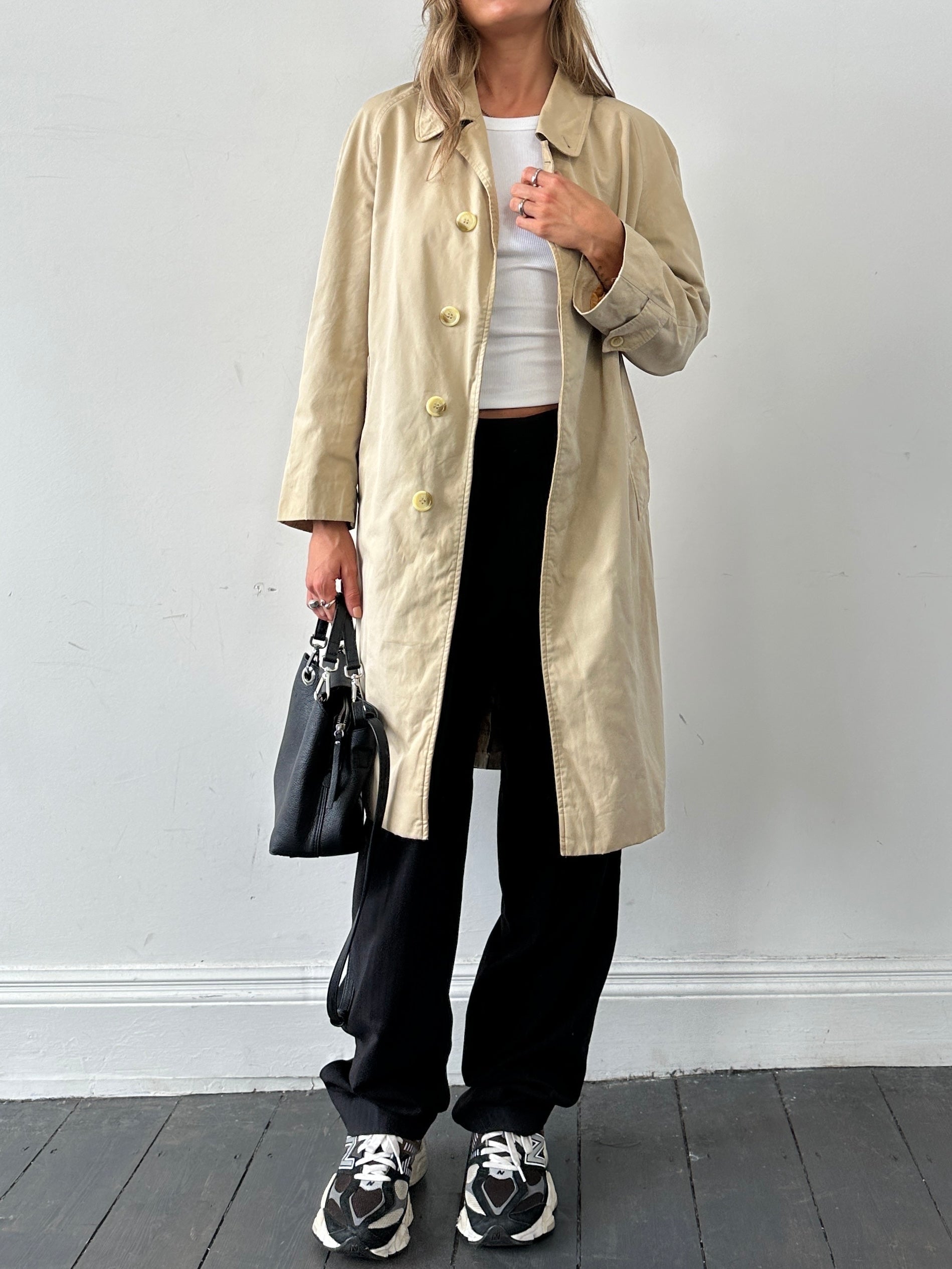 Burberry Nova Check Pure Cotton Trench Coat - S/M - SYLK