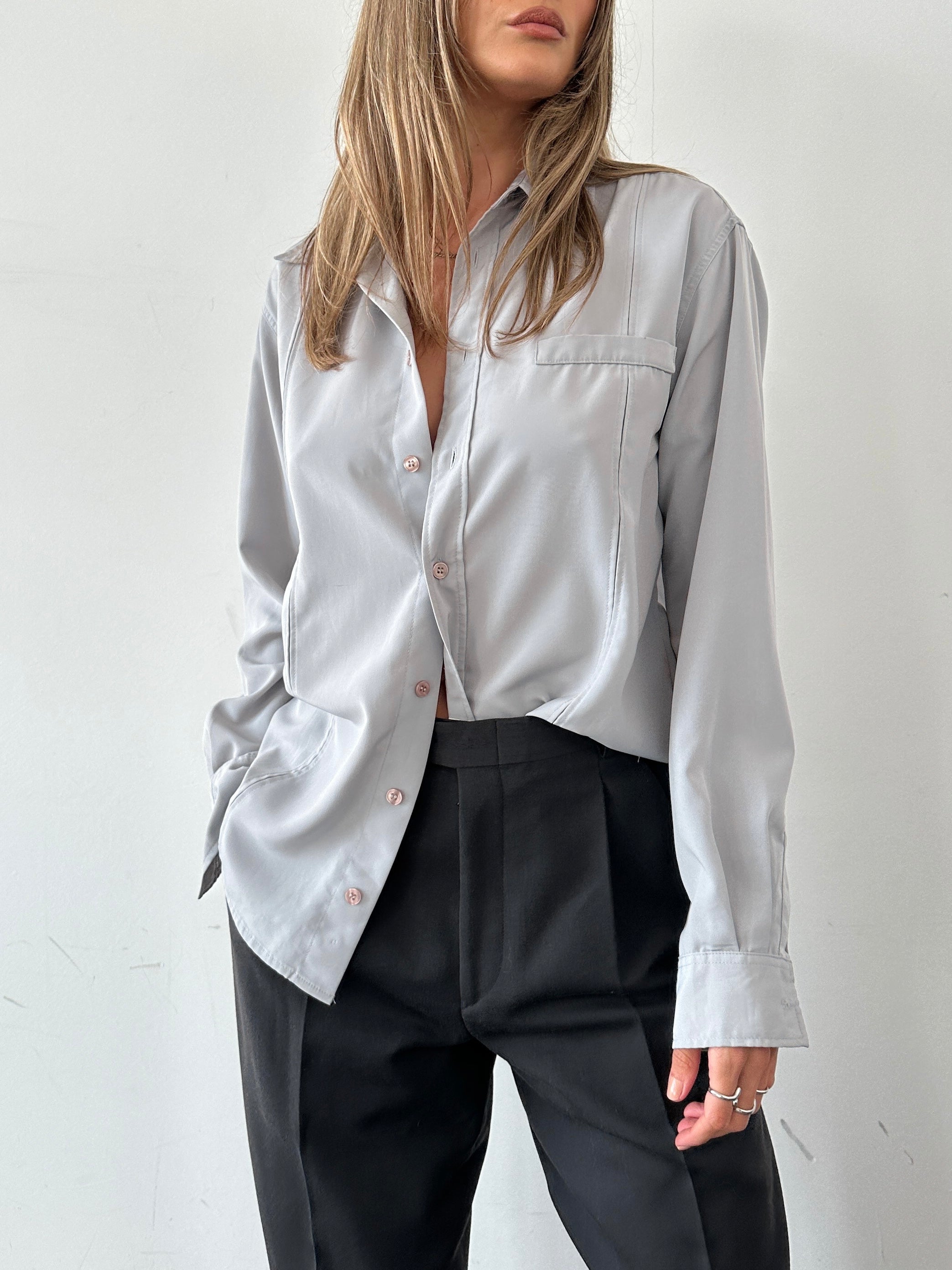 Vintage Seam Detail Relaxed Shirt - M - SYLK