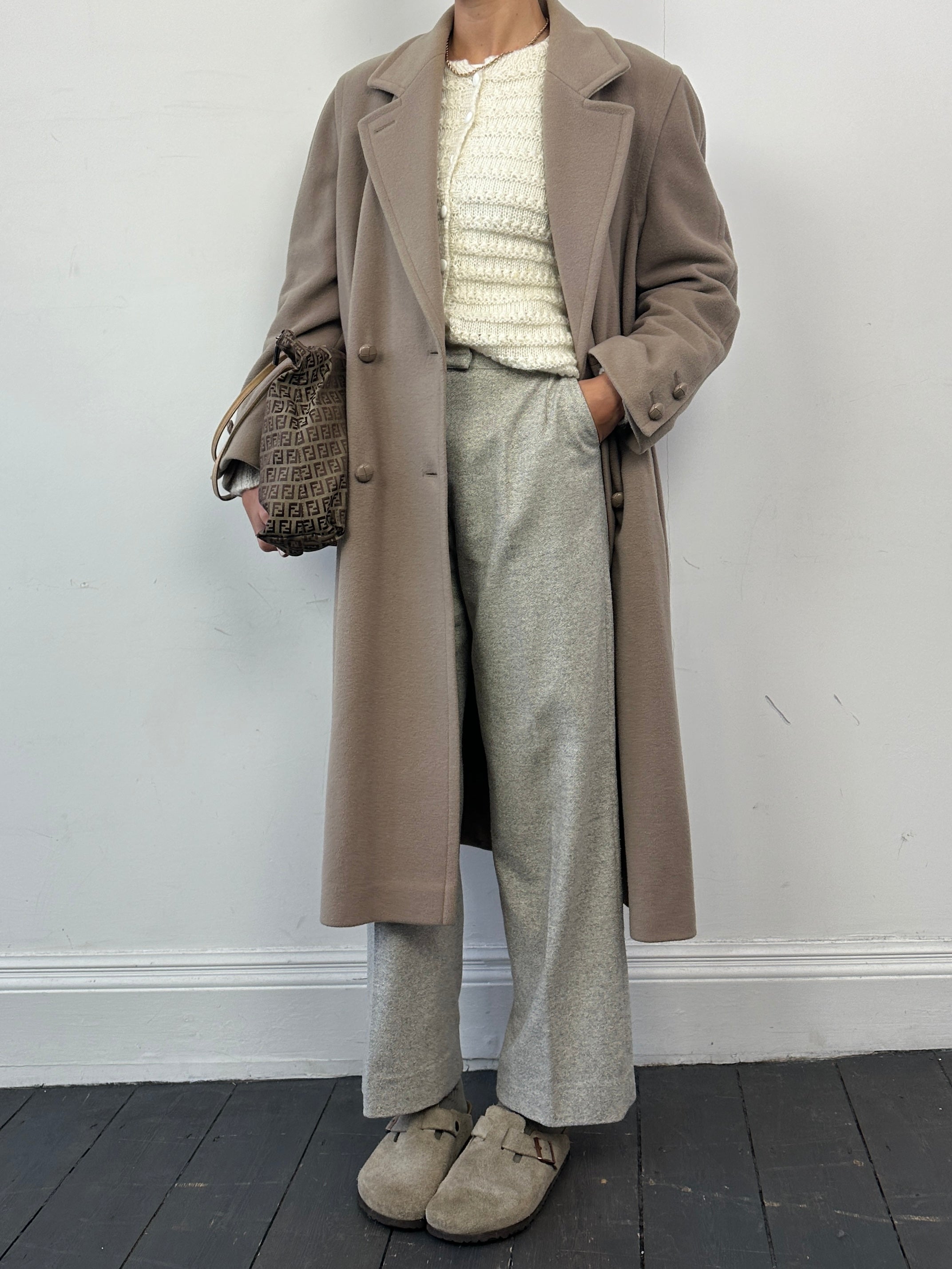 Vintage Wool Cashmere Double Breasted Coat - M - SYLK