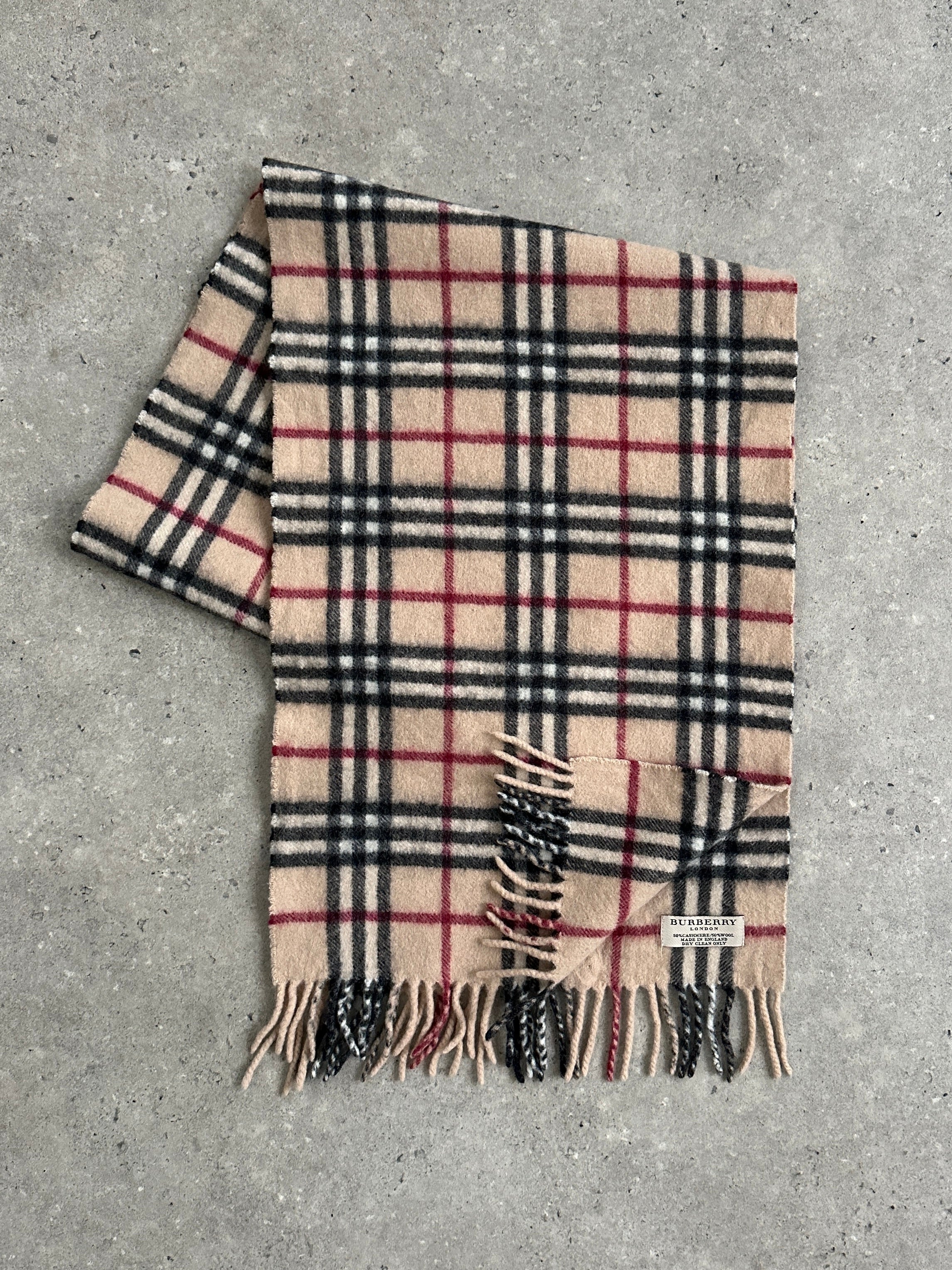 Burberry Wool Cashmere Nova Check Scarf | SYLK