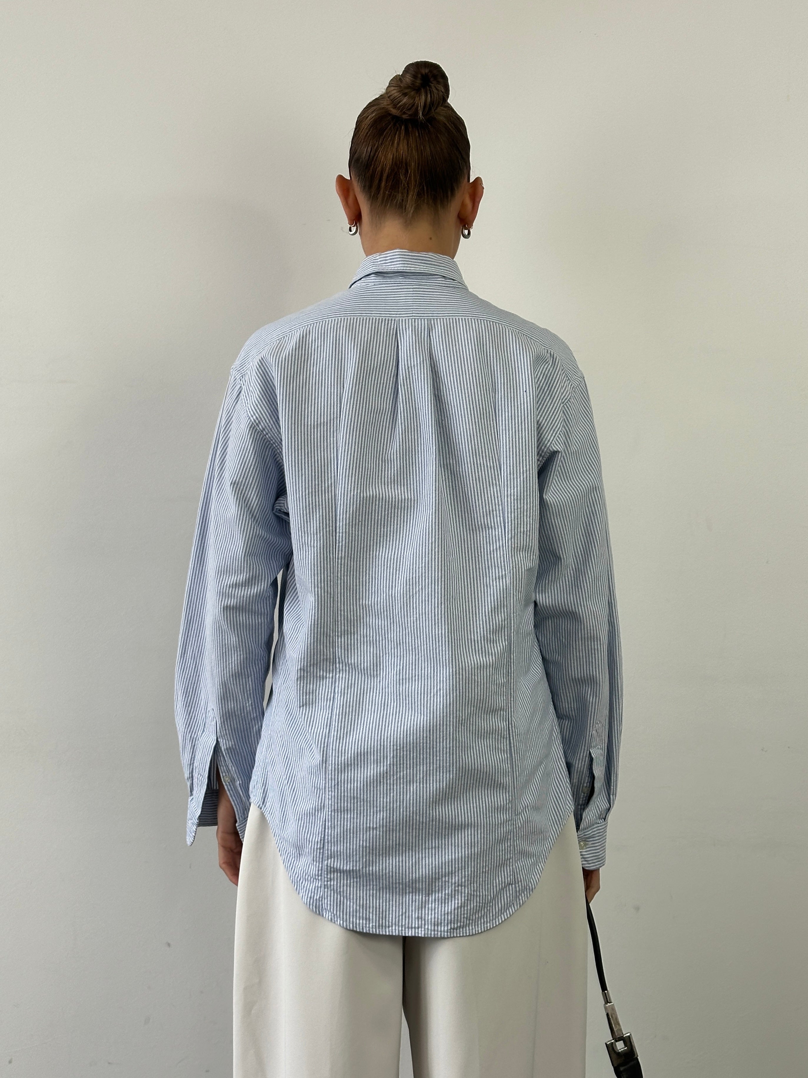 Ralph Lauren Stripe Pure Cotton Logo Shirt - M/L - SYLK