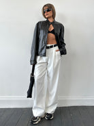 Armani Jeans Faux Leather Biker Jacket - L - SYLK