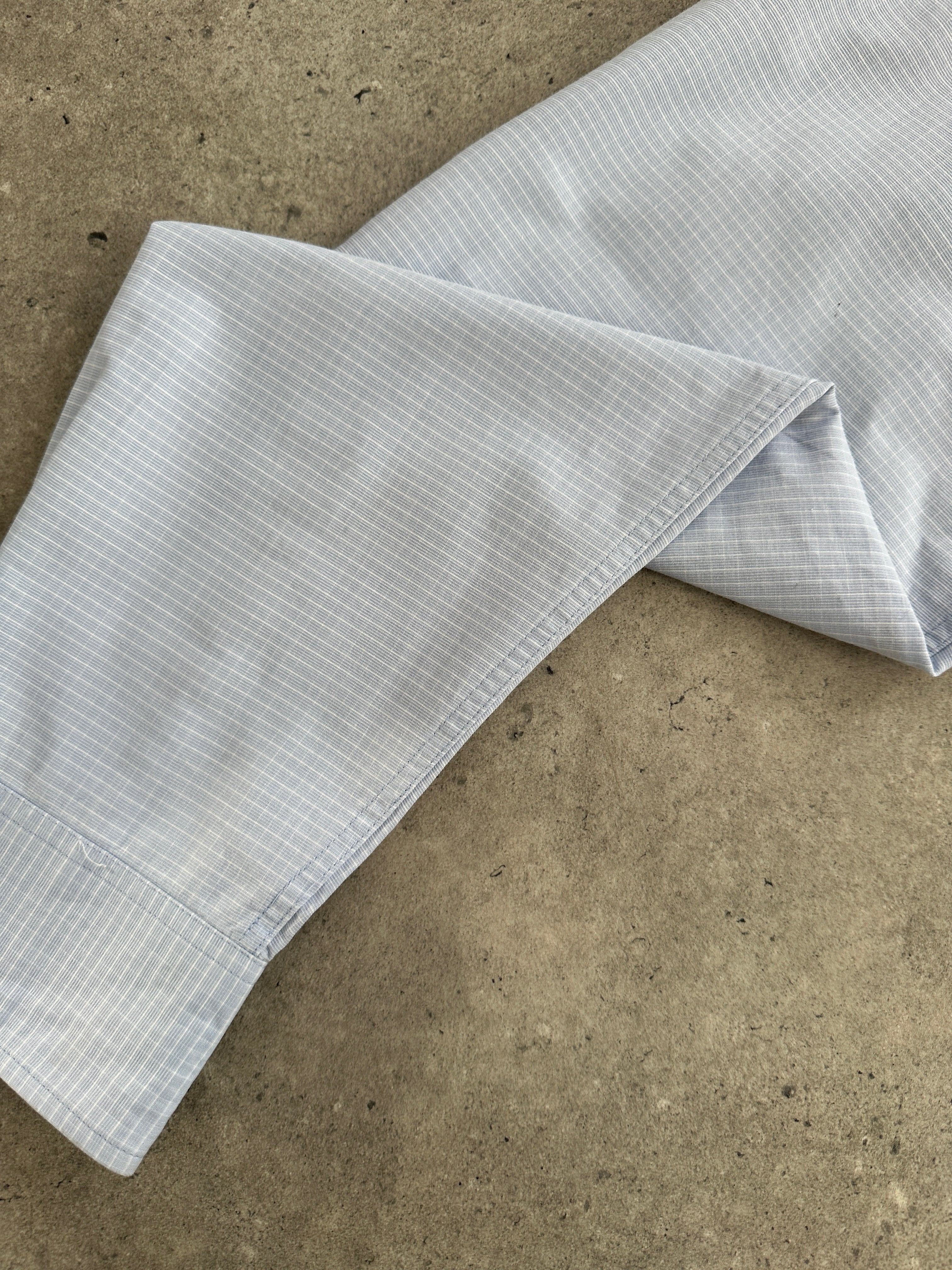 Yves Saint Laurent Pour Homme 1990s cotton check logo shirt in size L, featuring a classic check pattern and YSL branding.