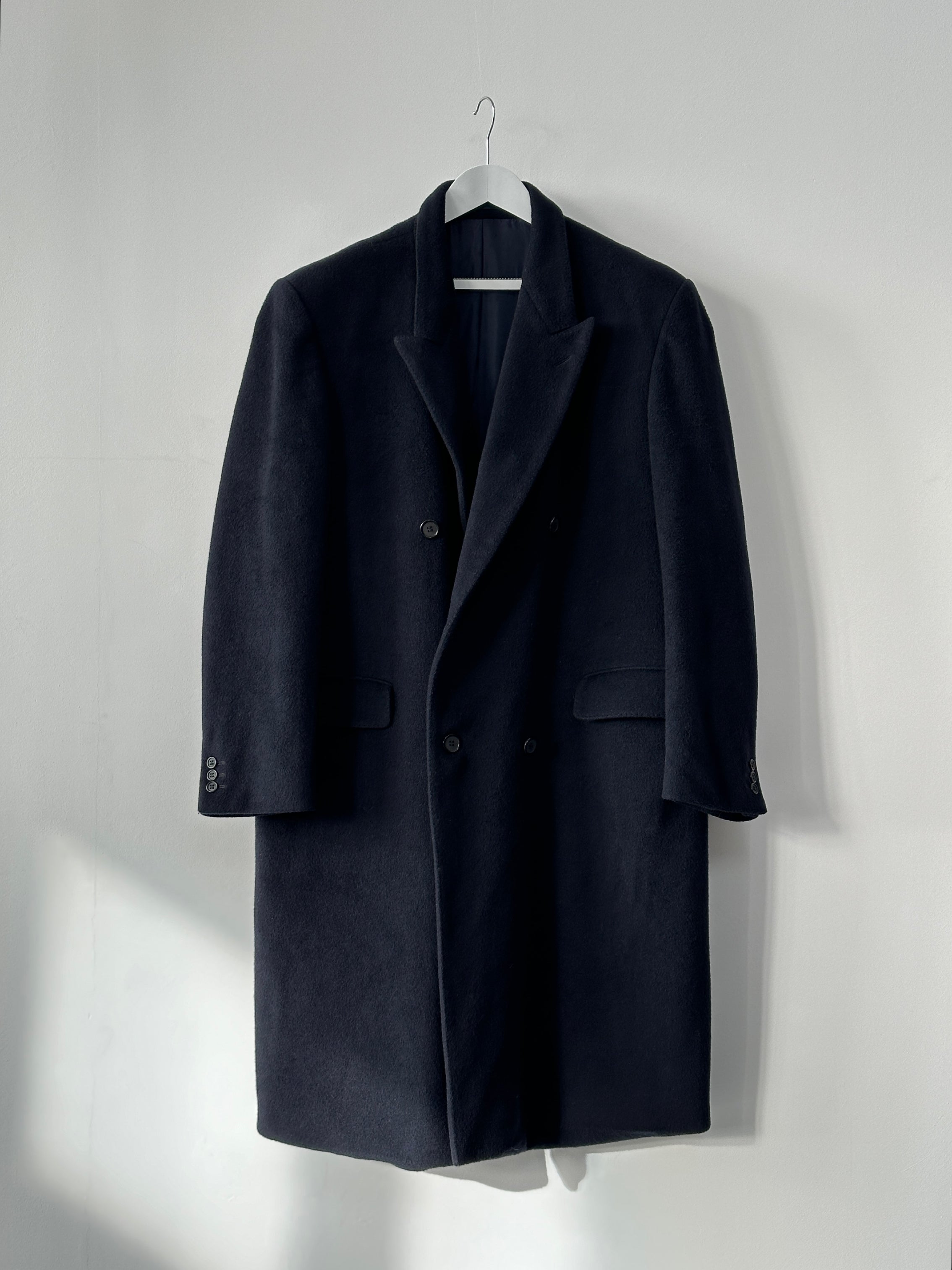 Vintage 1990s Wool Cashmere Double Breasted Coat - XXL | SYLK