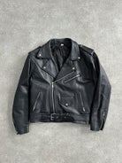 Vintage Leather Biker Jacket - M - SYLK