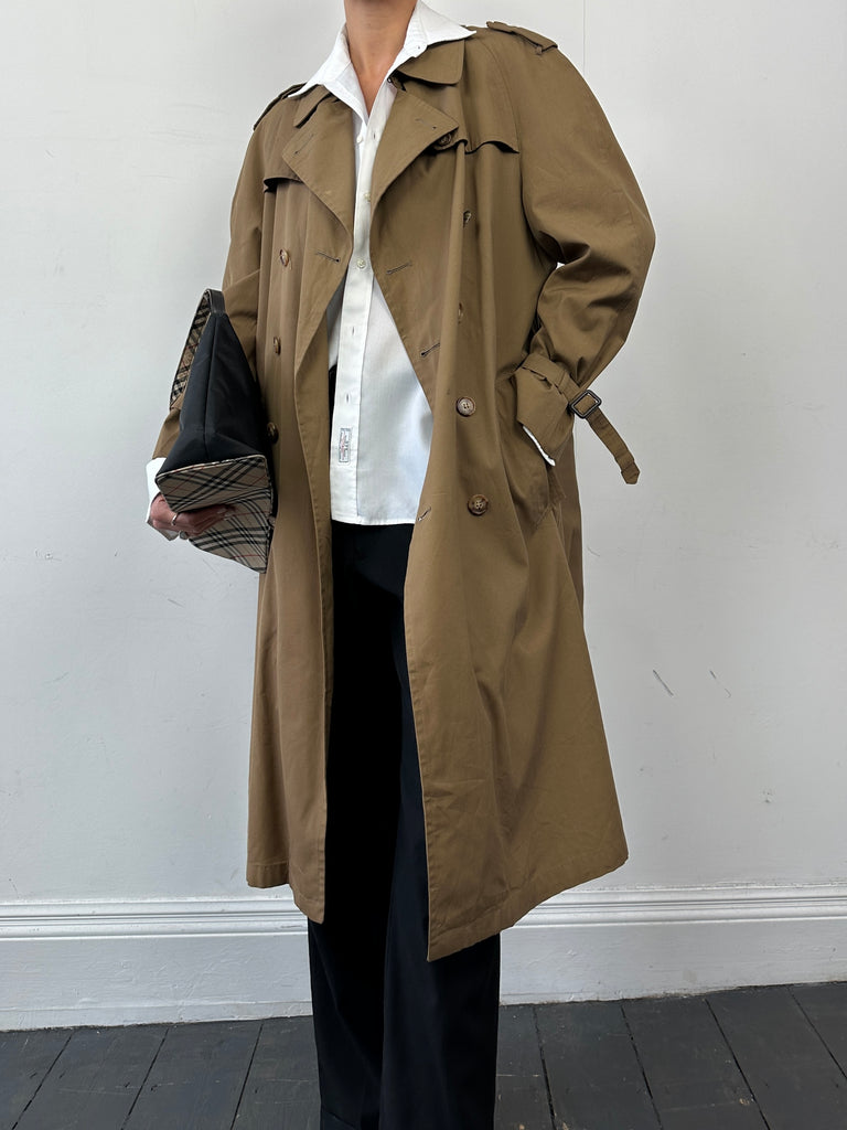 Christian Dior Cotton Double Breasted Trench Coat - L - SYLK