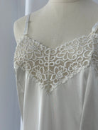 Vintage 1990s Lace Sheer Mini Slip Dress - S - SYLK