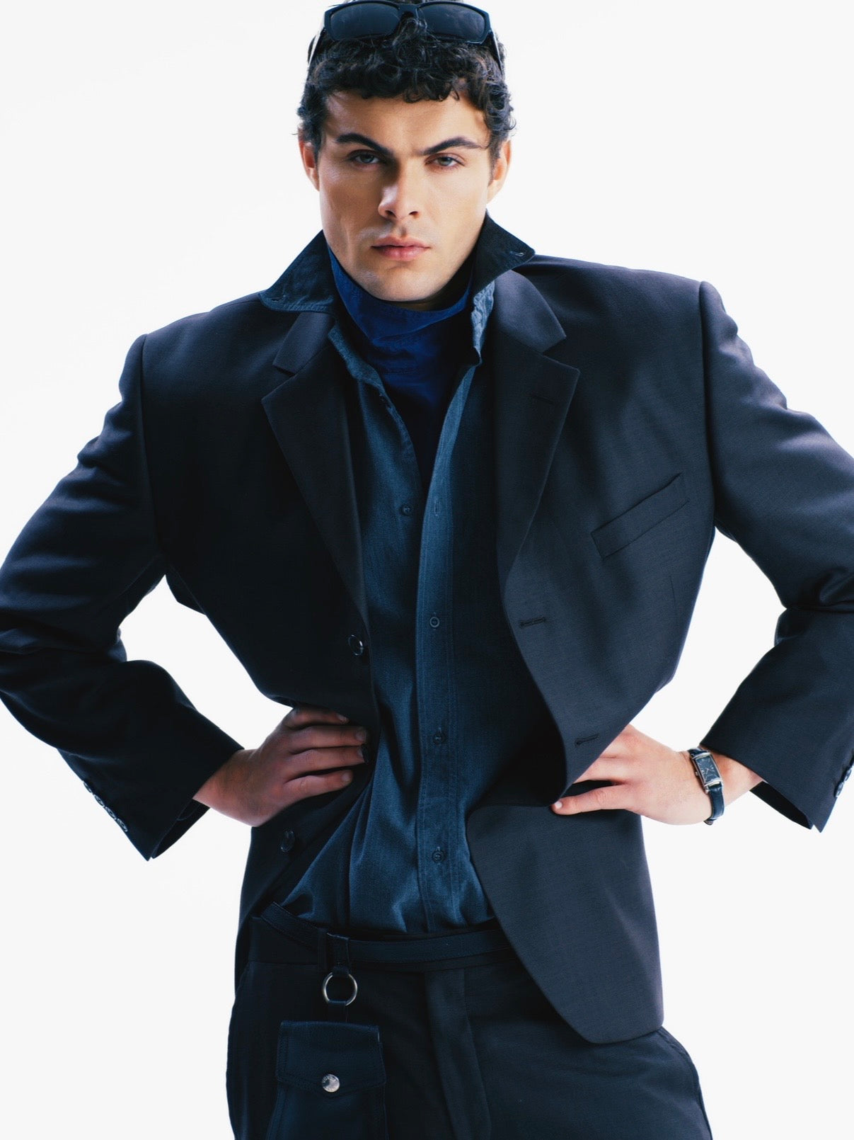 Armani Jeans 1990s Cotton Logo Shirt - M