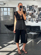Vintage 2000s Lace Sheer Babydoll Satin Top - M - SYLK